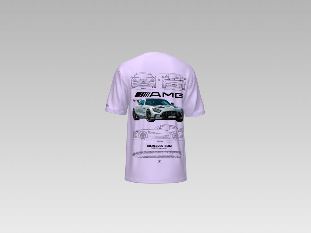MERCEDES BENZ AMG GTR BLACK SERIES PRINTED T-SHIRT