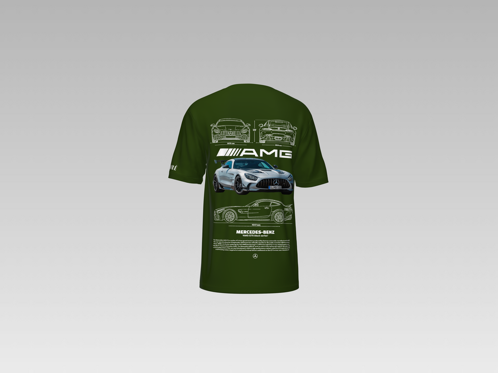 MERCEDES BENZ AMG GTR BLACK SERIES PRINTED T-SHIRT