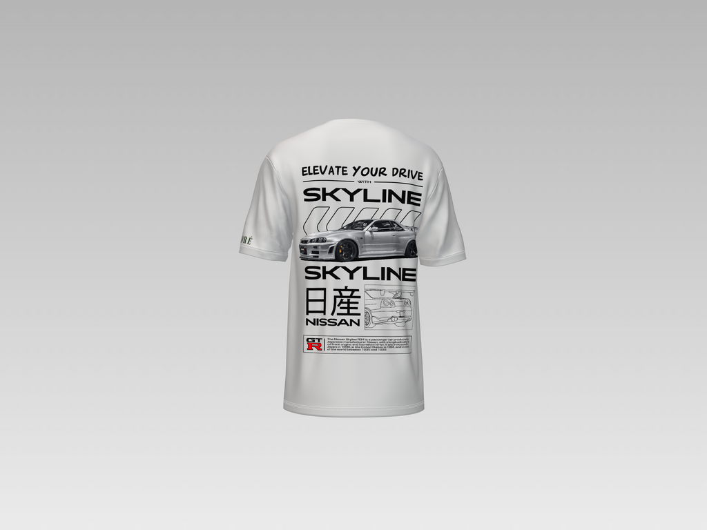 SKYLINE NISSAN R33 GTR PRINTED T-SHIRT