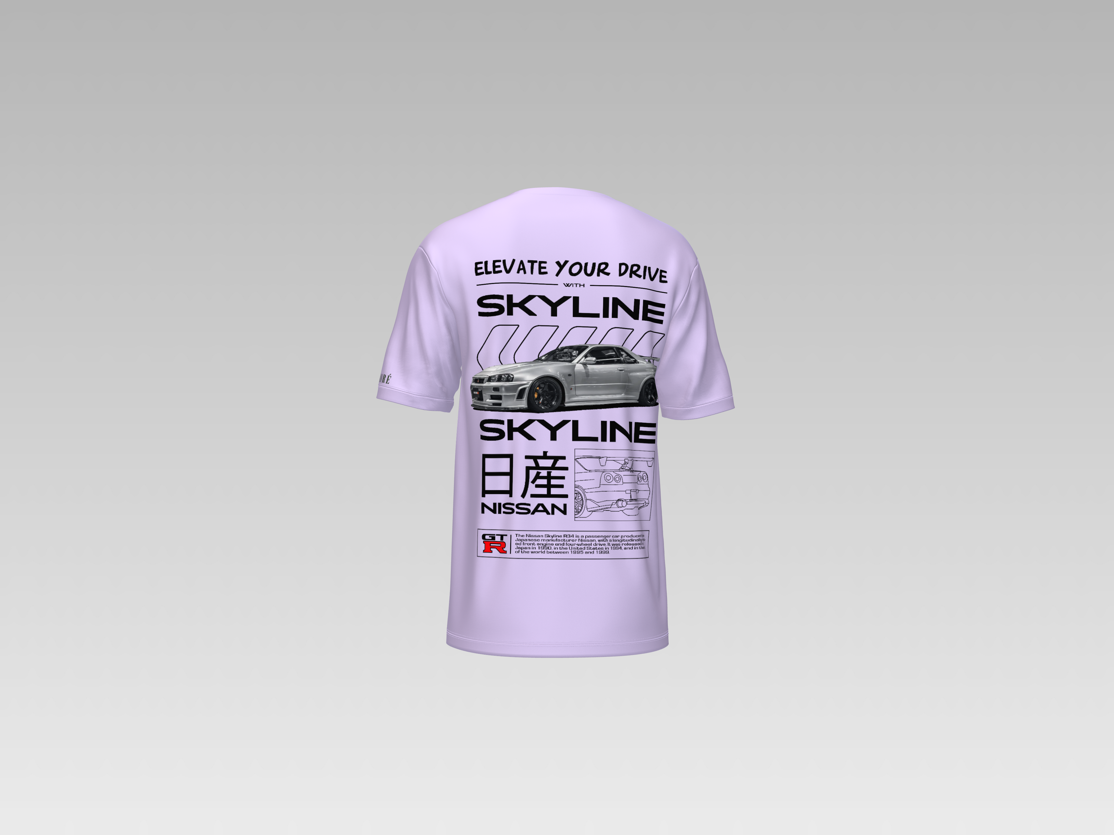 SKYLINE NISSAN R33 GTR PRINTED T-SHIRT