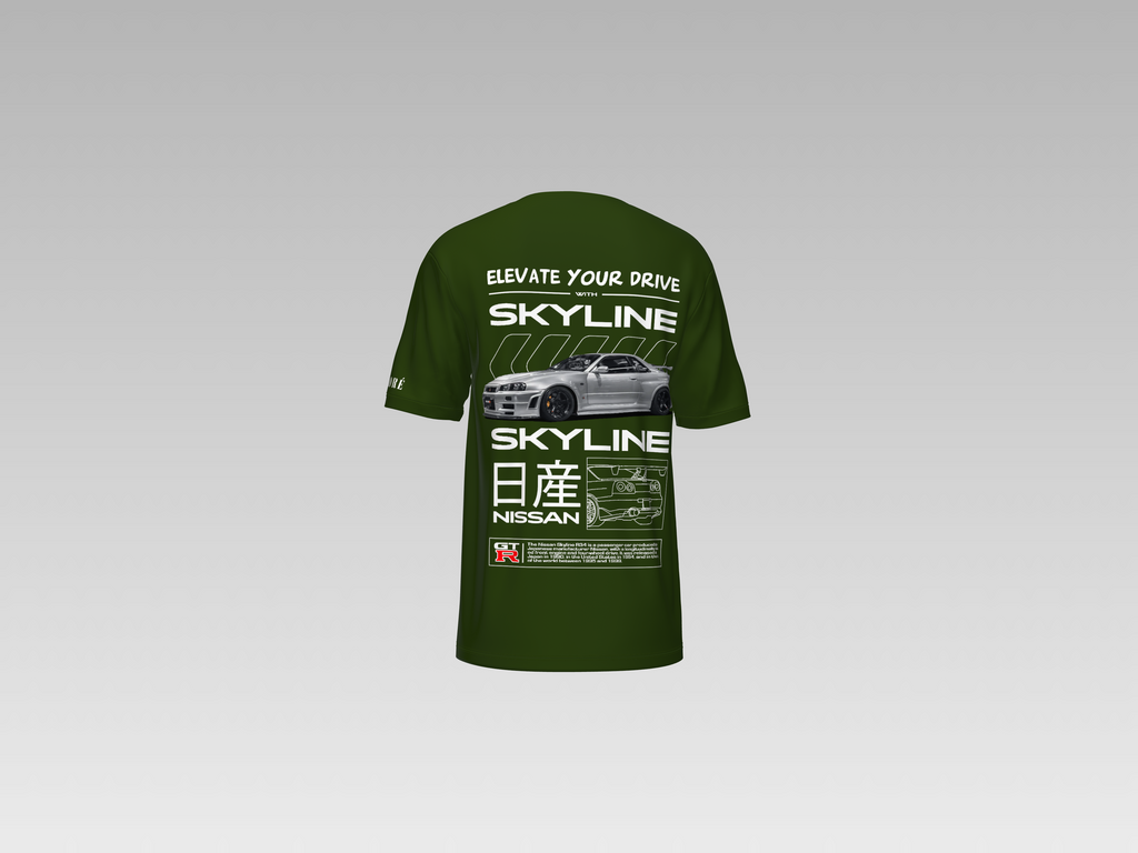 SKYLINE NISSAN R33 GTR PRINTED T-SHIRT