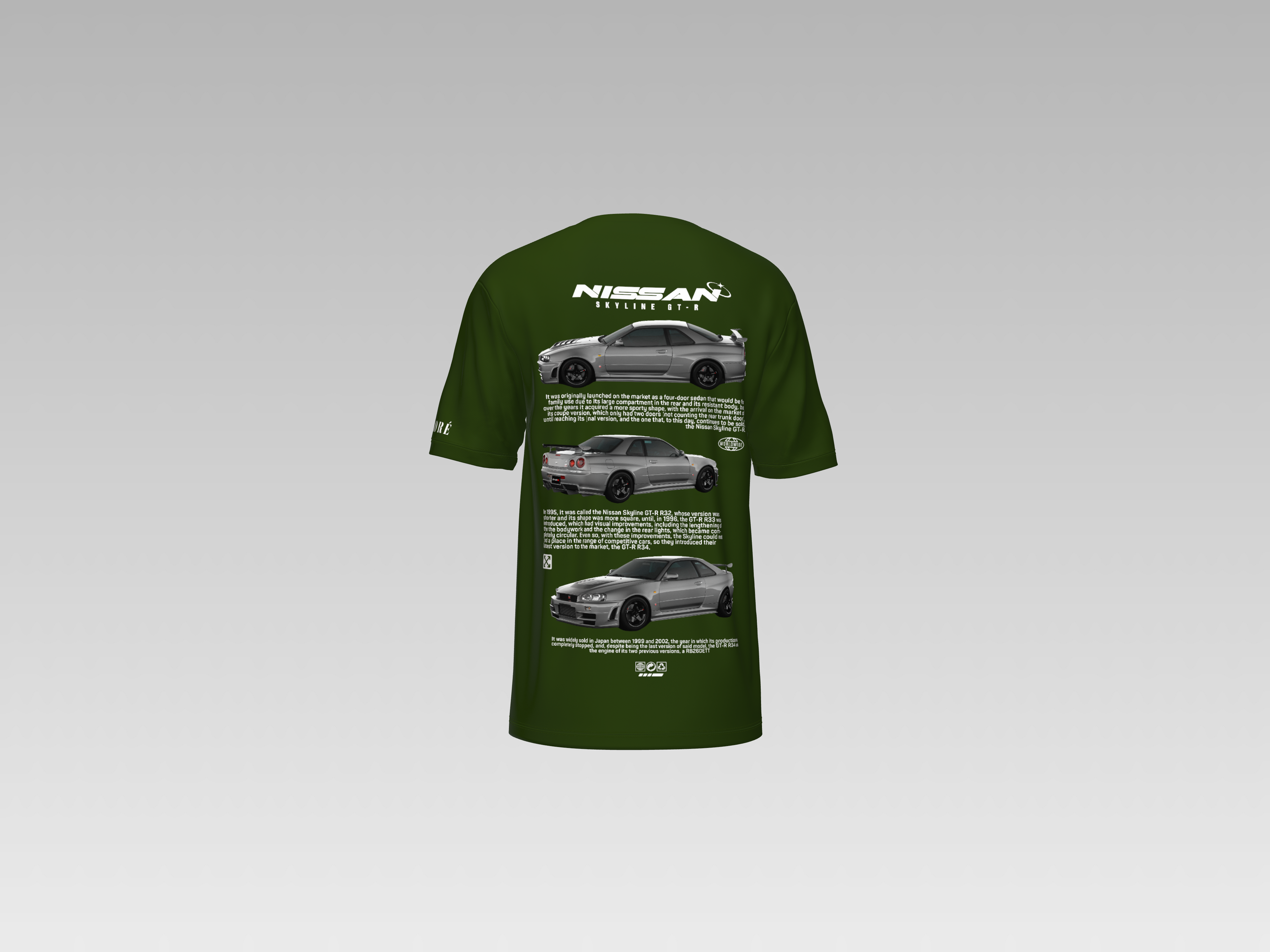 NISSAN SKYLINE R32 GTR PRINTED T-SHIRT