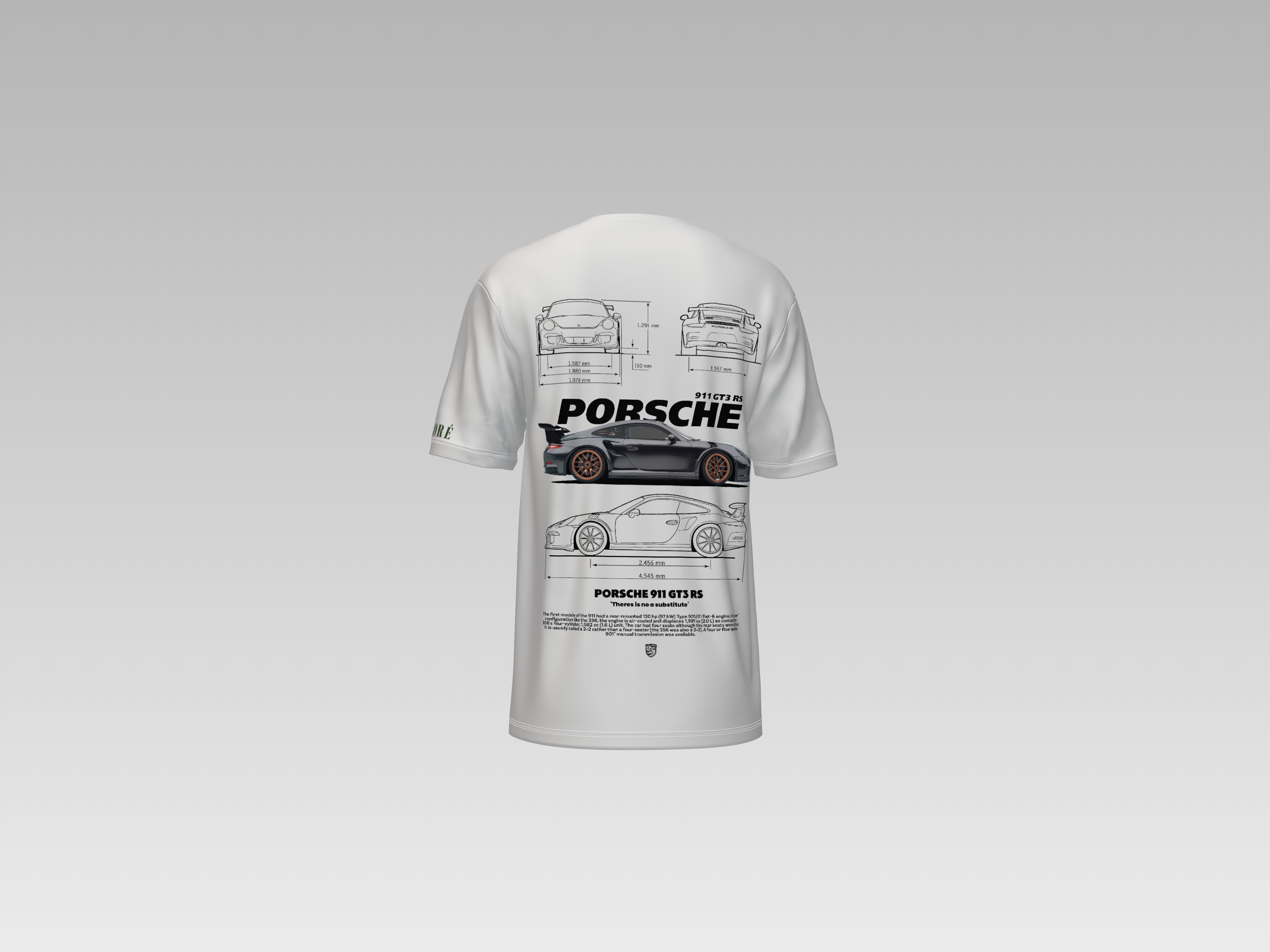 PORCHE 911 GT3 RS CARBON PRINTED T-SHIRT