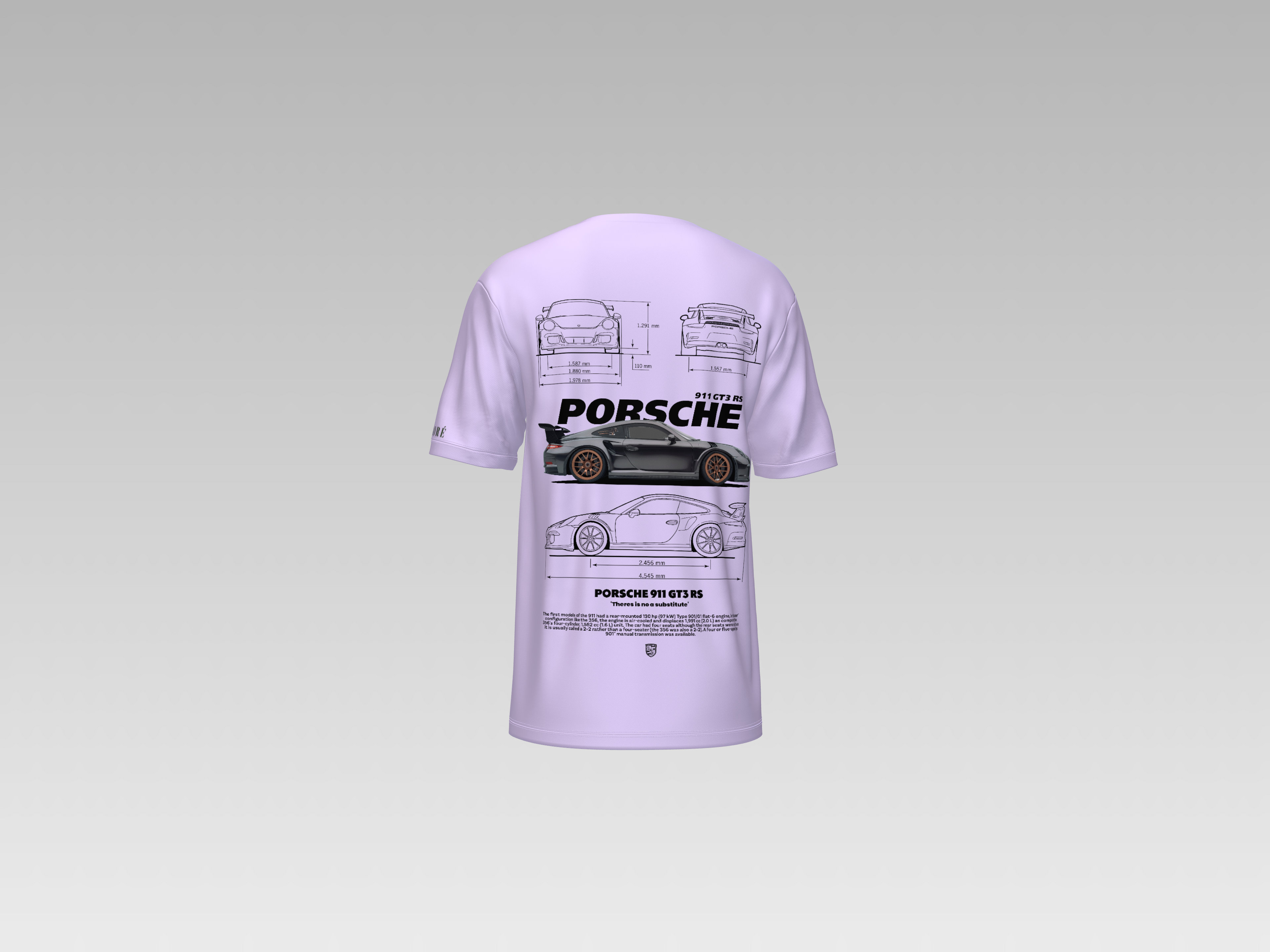 PORCHE 911 GT3 RS CARBON PRINTED T-SHIRT