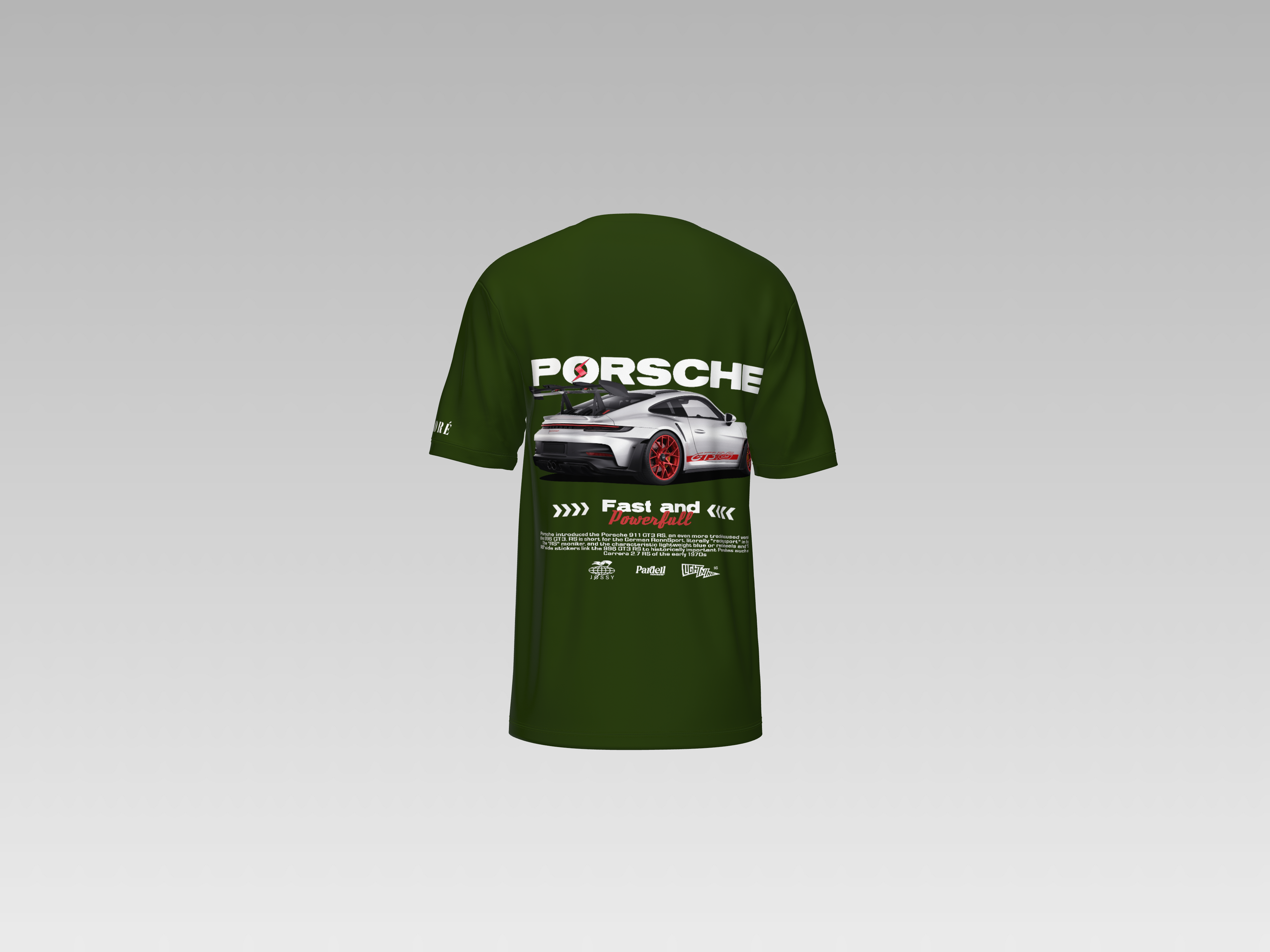 PORCHE 911 GT3-RS FAST & POWERFULL PRINTED T-SHIRT