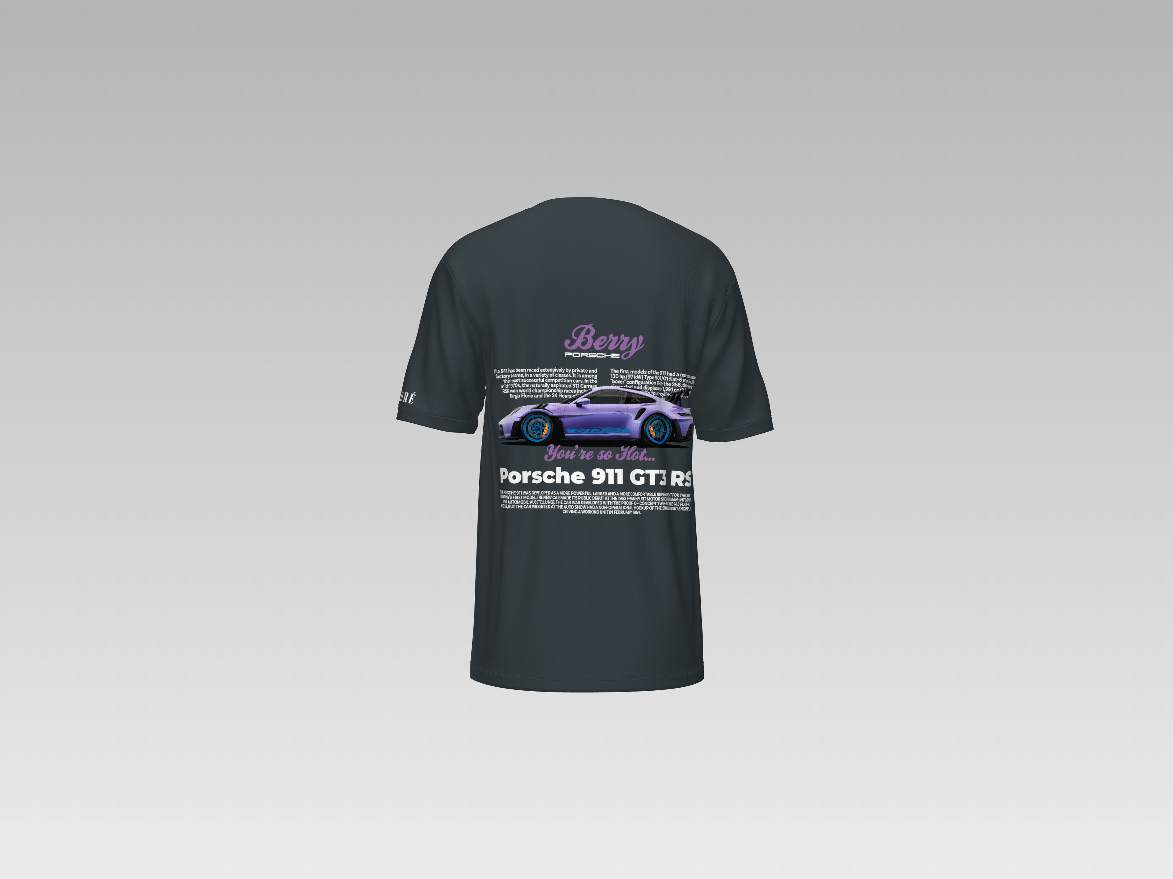 BERRY PORSCHE PRINTED T-SHIRT