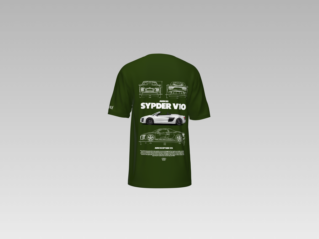 AUDI R8 V10 SPYDER PRINTED T-SHIRT