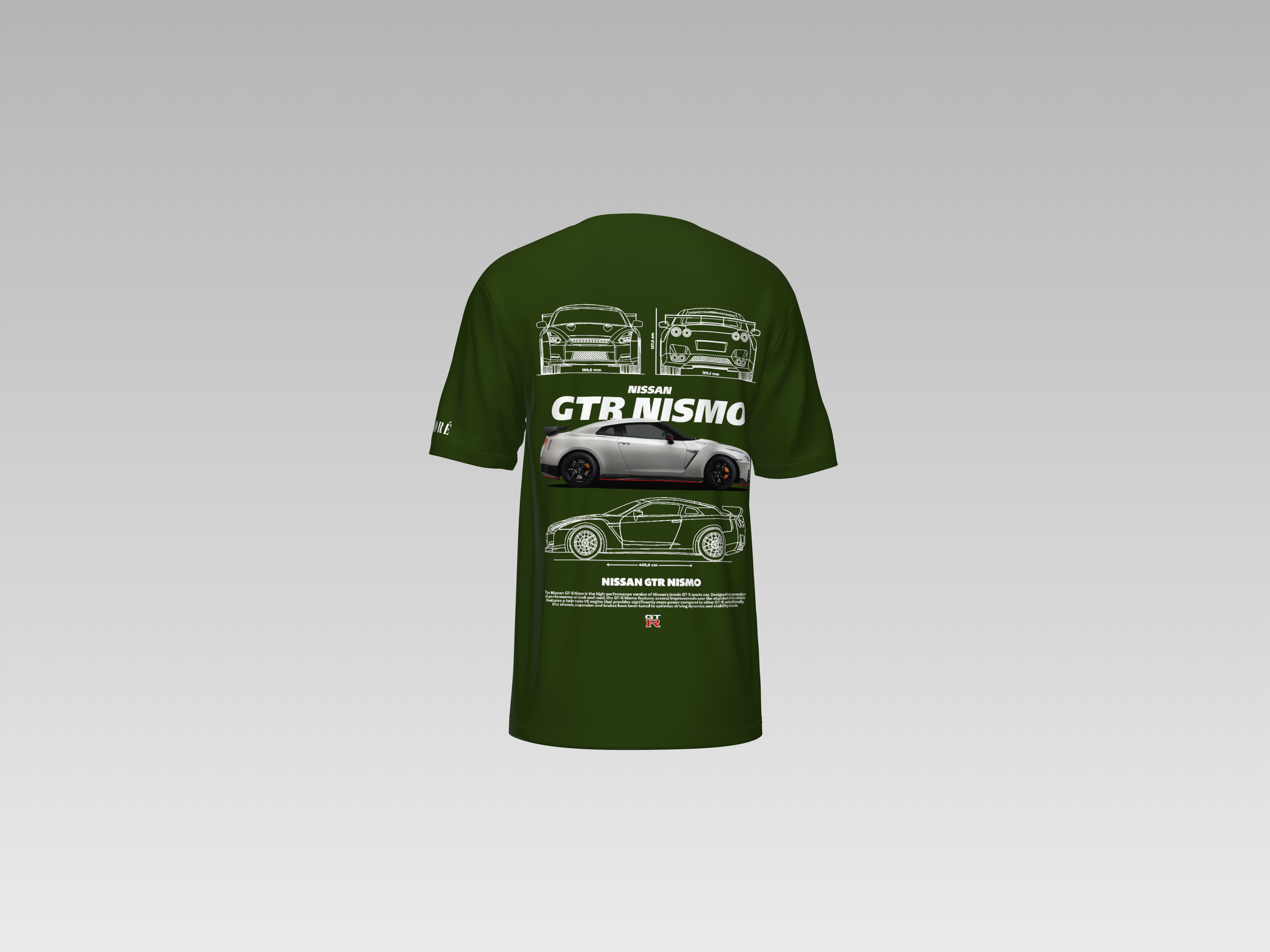 NISSAN R35 GTR NISMO PRINTED T-SHIRT
