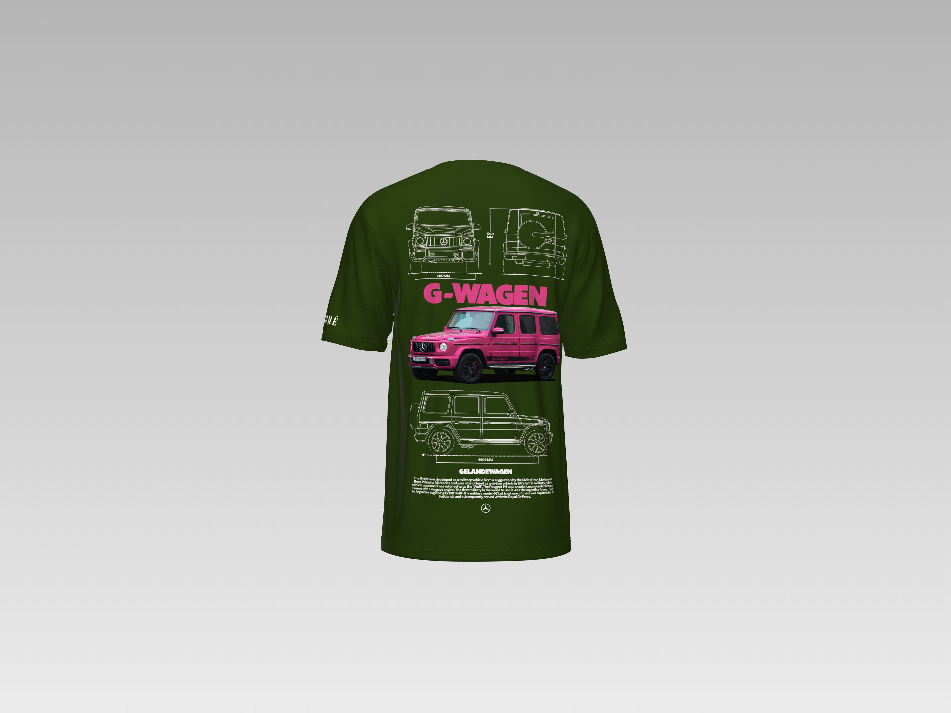 PINK G63 G WAGEN PRINTED T-SHIRT