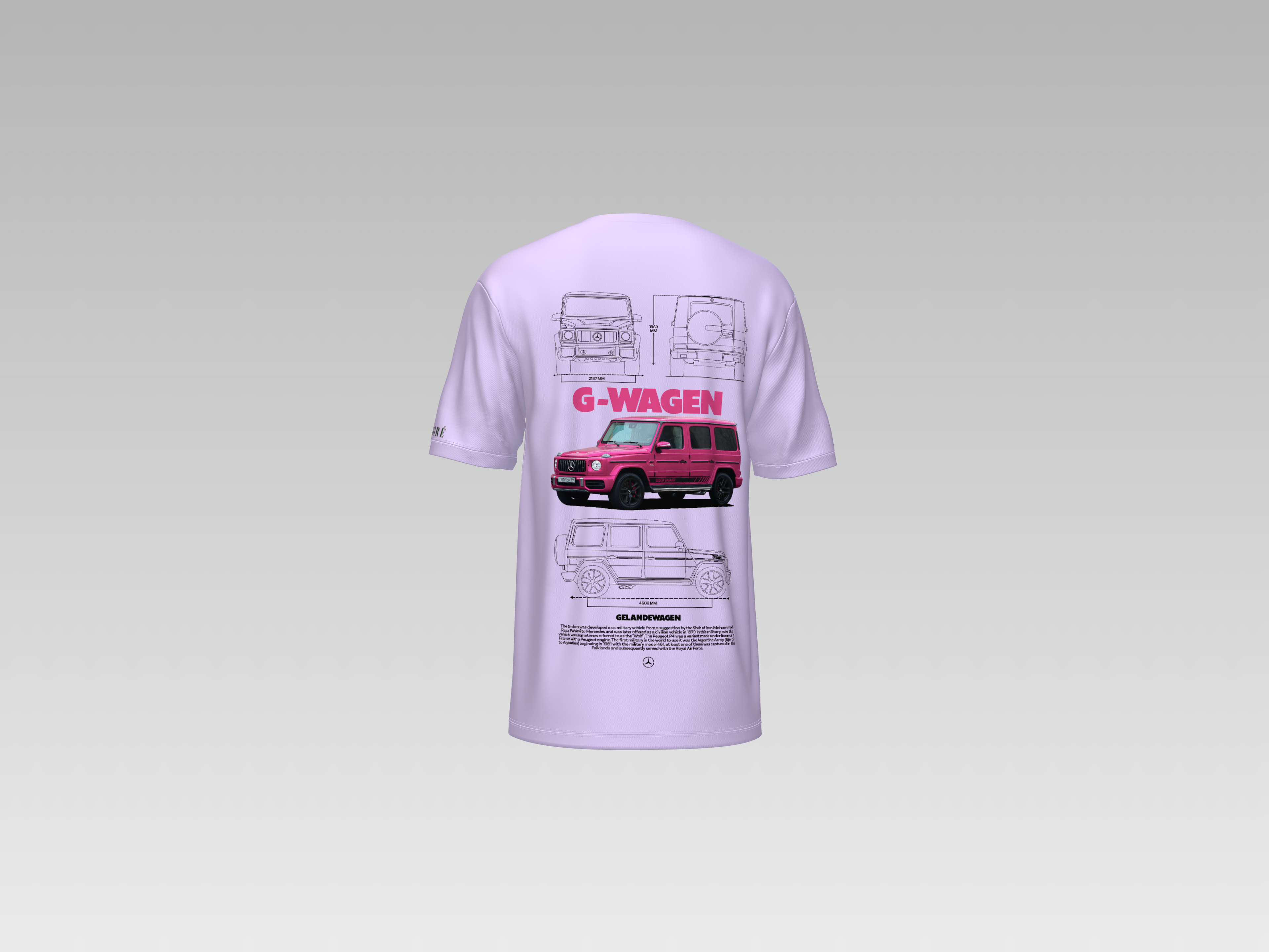 PINK G63 G WAGEN PRINTED T-SHIRT