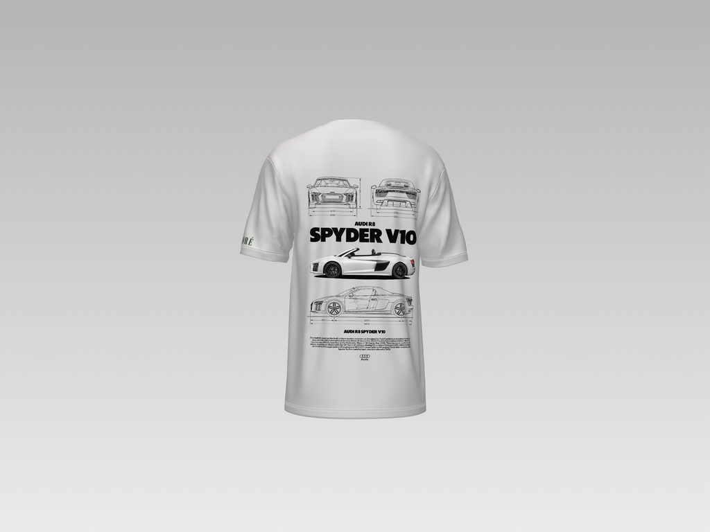 AUDI R8 V10 SPYDER PRINTED T-SHIRT