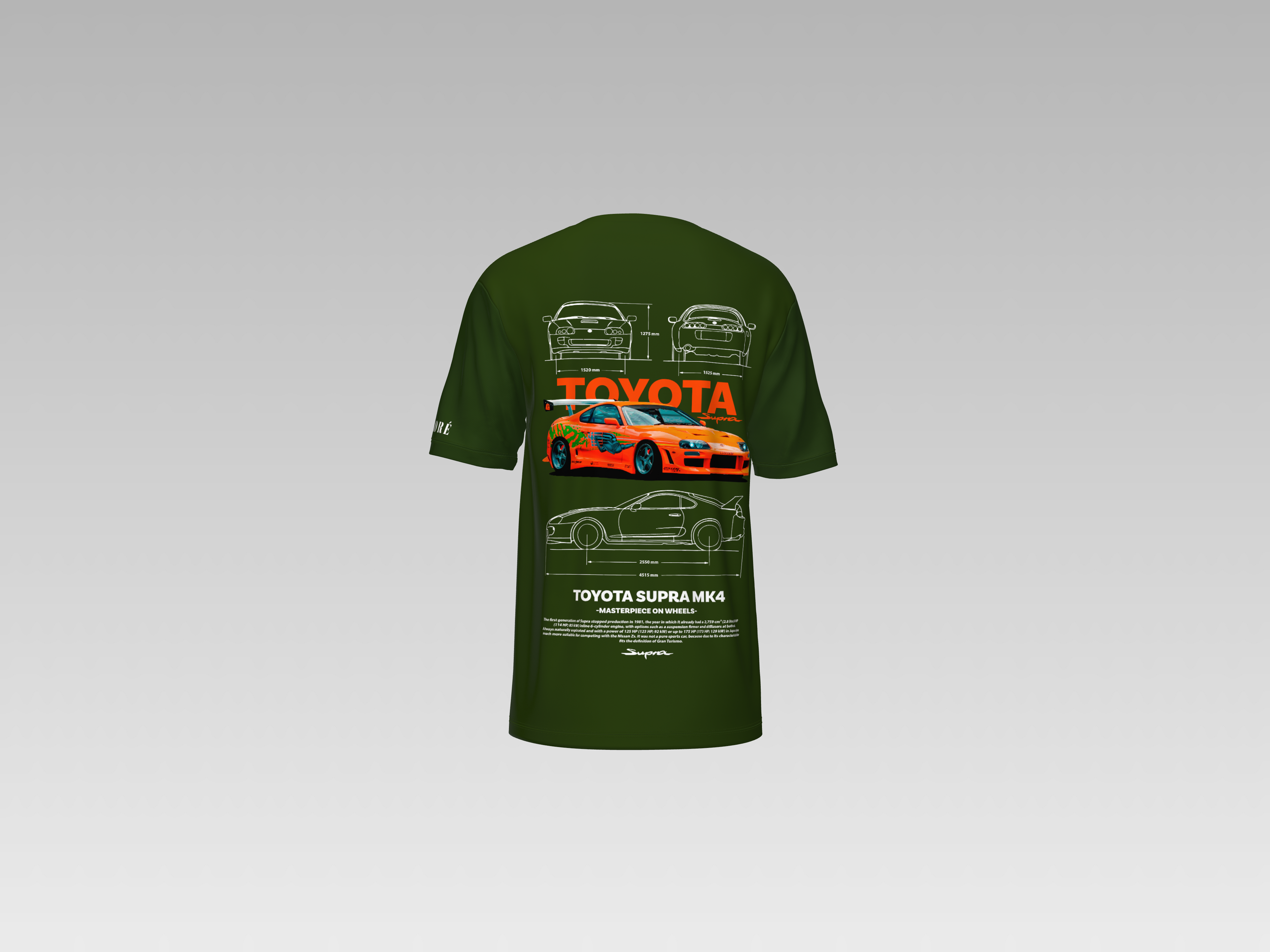 BRIYAN'S  MK4 TOYOTA SUPRA PRINTED T-SHIRT