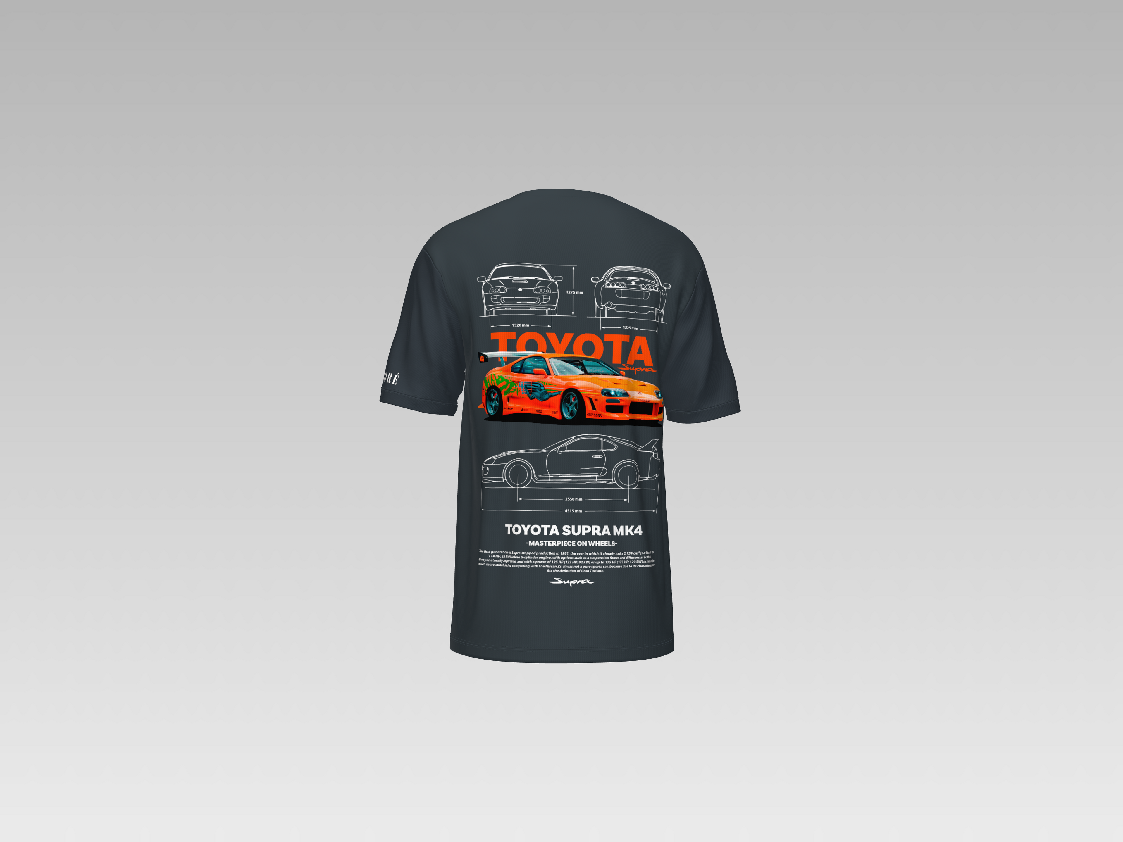 BRIYAN'S  MK4 TOYOTA SUPRA PRINTED T-SHIRT