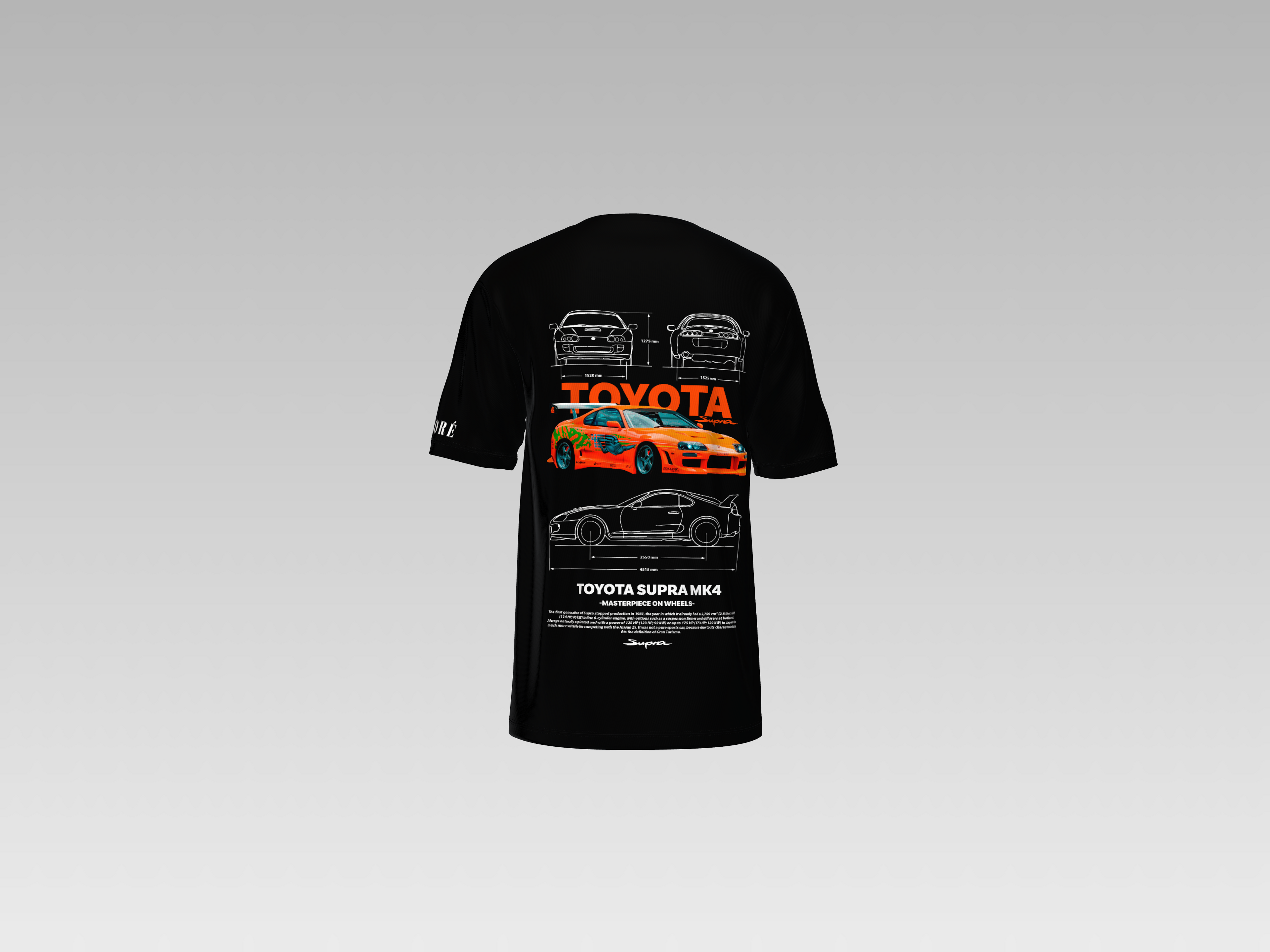 BRIYAN'S  MK4 TOYOTA SUPRA PRINTED T-SHIRT