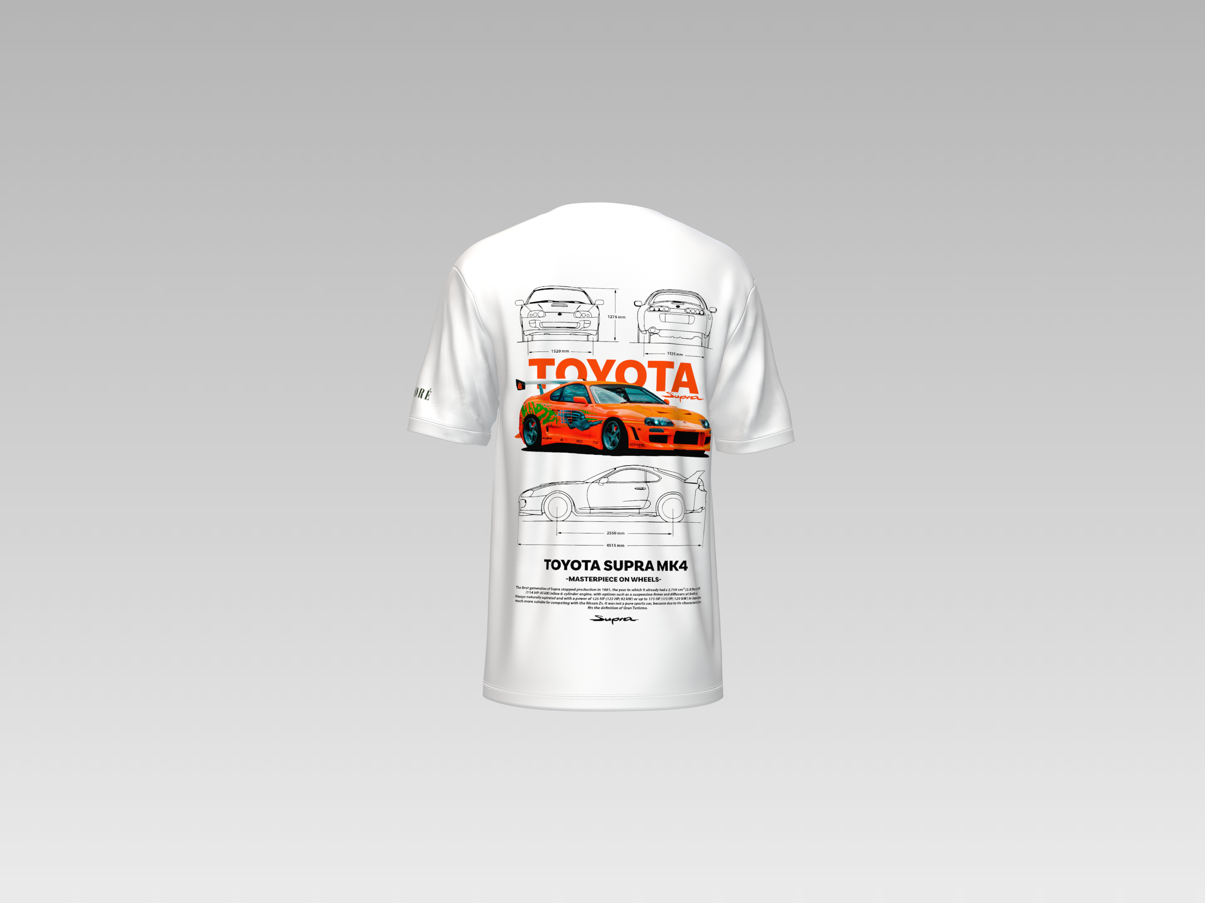BRIYAN'S  MK4 TOYOTA SUPRA PRINTED T-SHIRT
