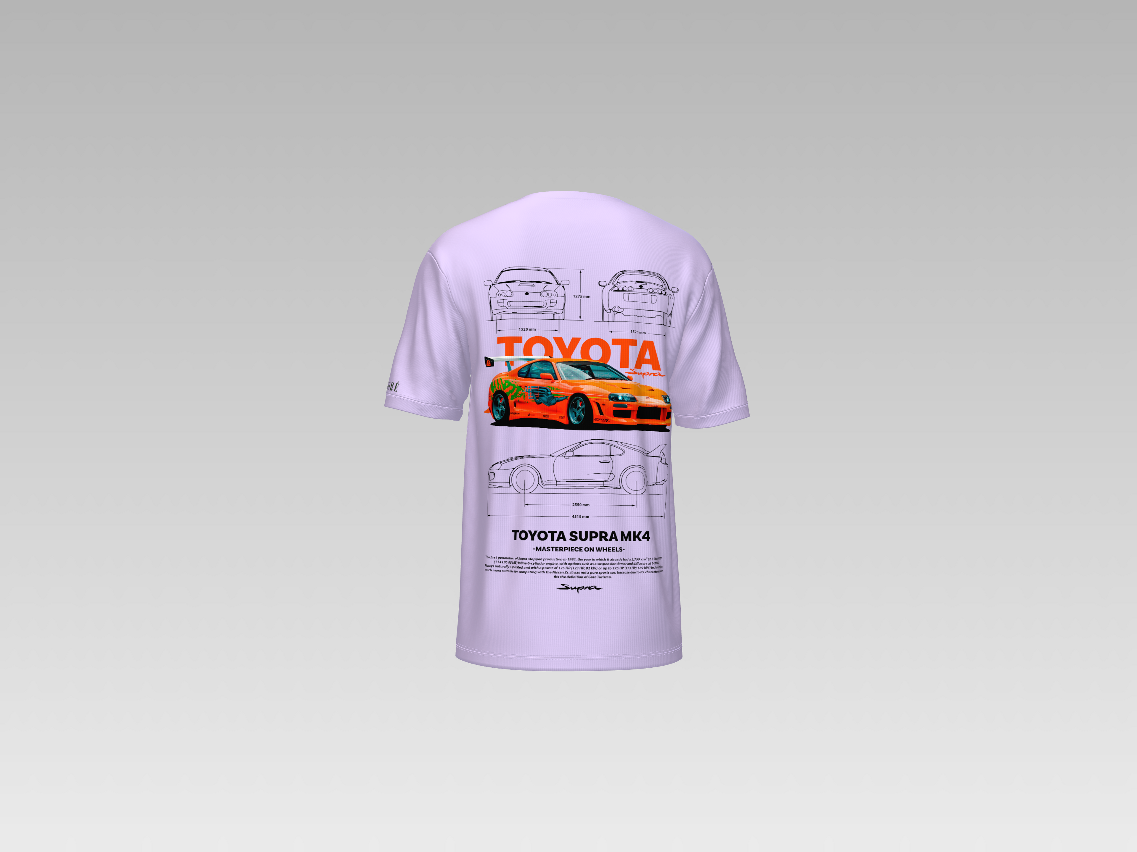 BRIYAN'S  MK4 TOYOTA SUPRA PRINTED T-SHIRT