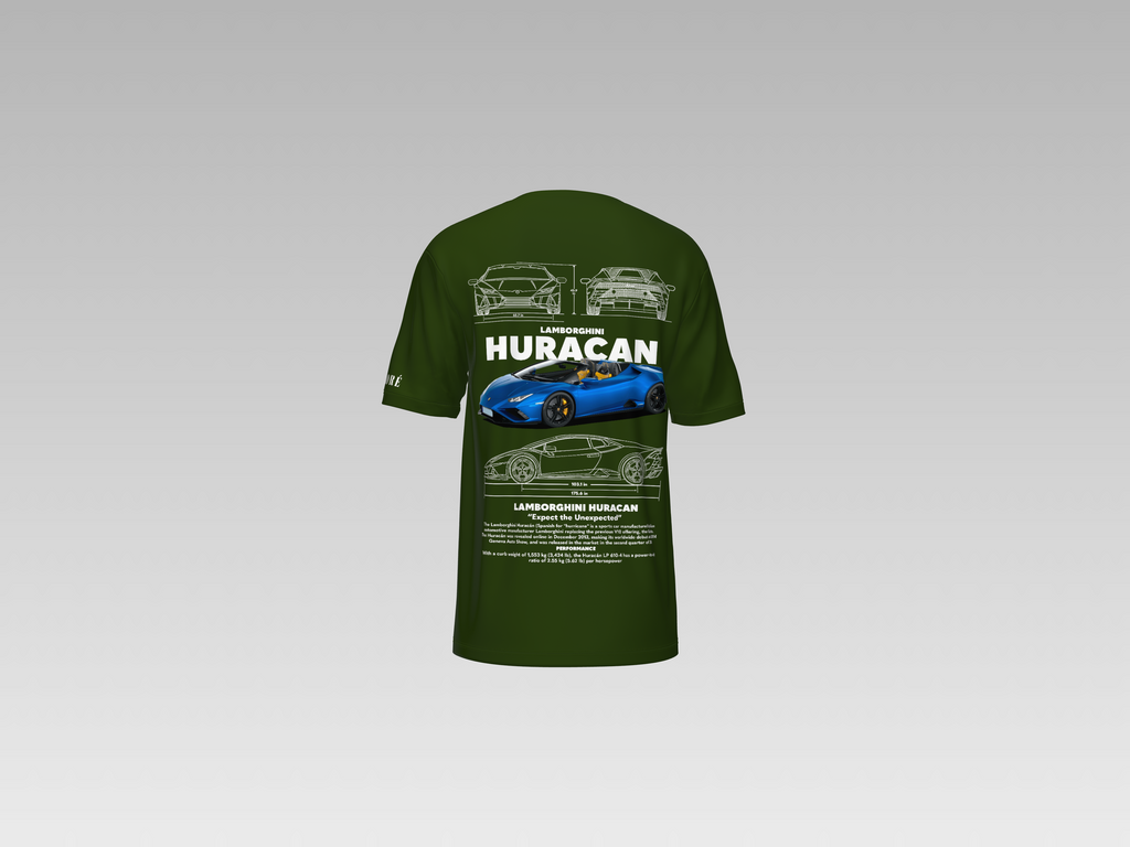 LAMBORGHINI HURACAN SPIDER  PRINTED T-SHIRT