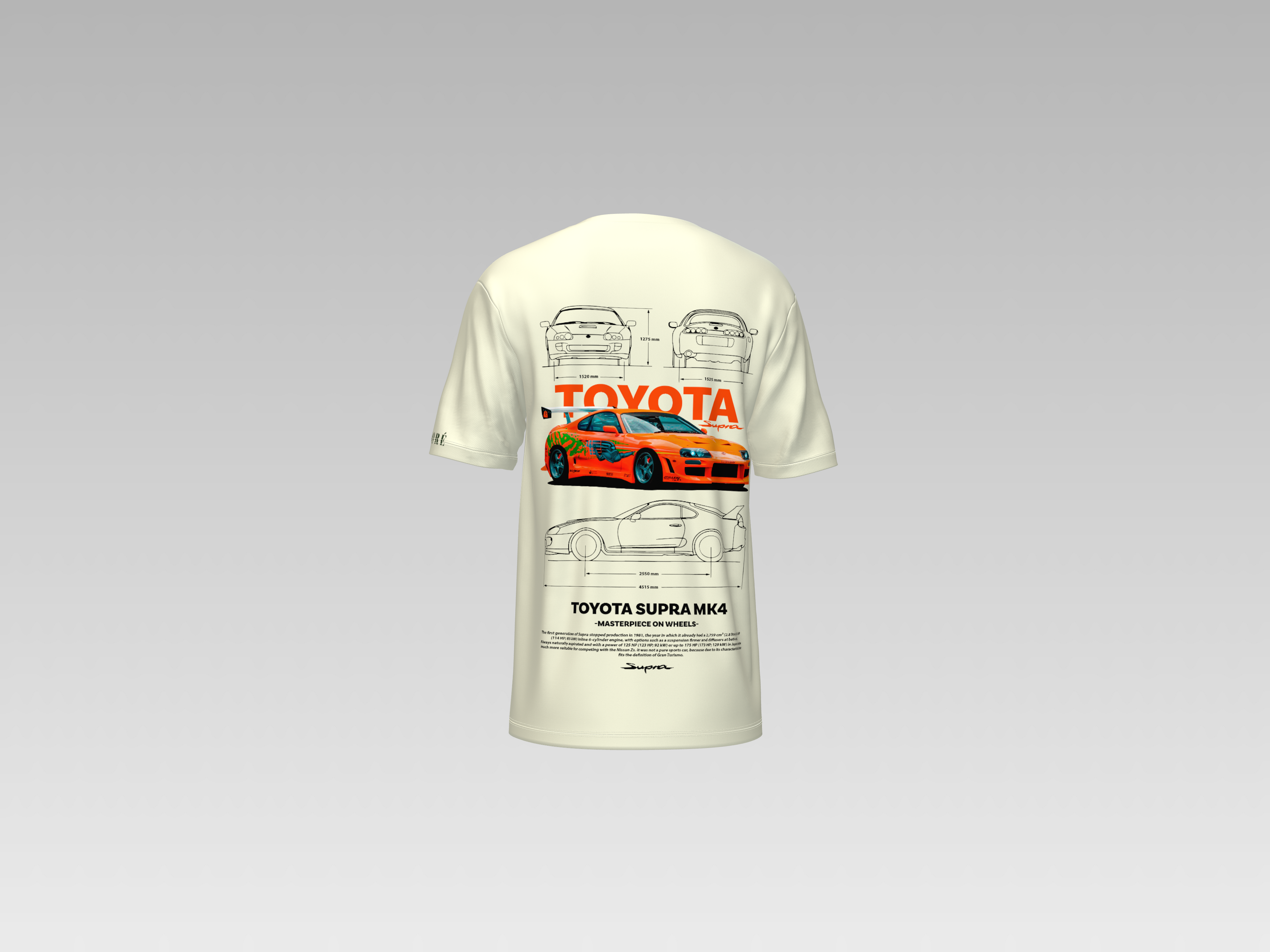 BRIYAN'S  MK4 TOYOTA SUPRA PRINTED T-SHIRT