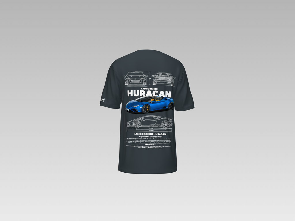 LAMBORGHINI HURACAN SPIDER  PRINTED T-SHIRT