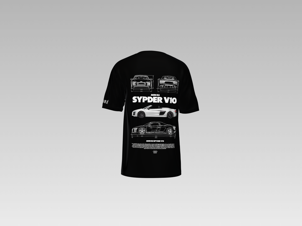 AUDI R8 V10 SPYDER PRINTED T-SHIRT