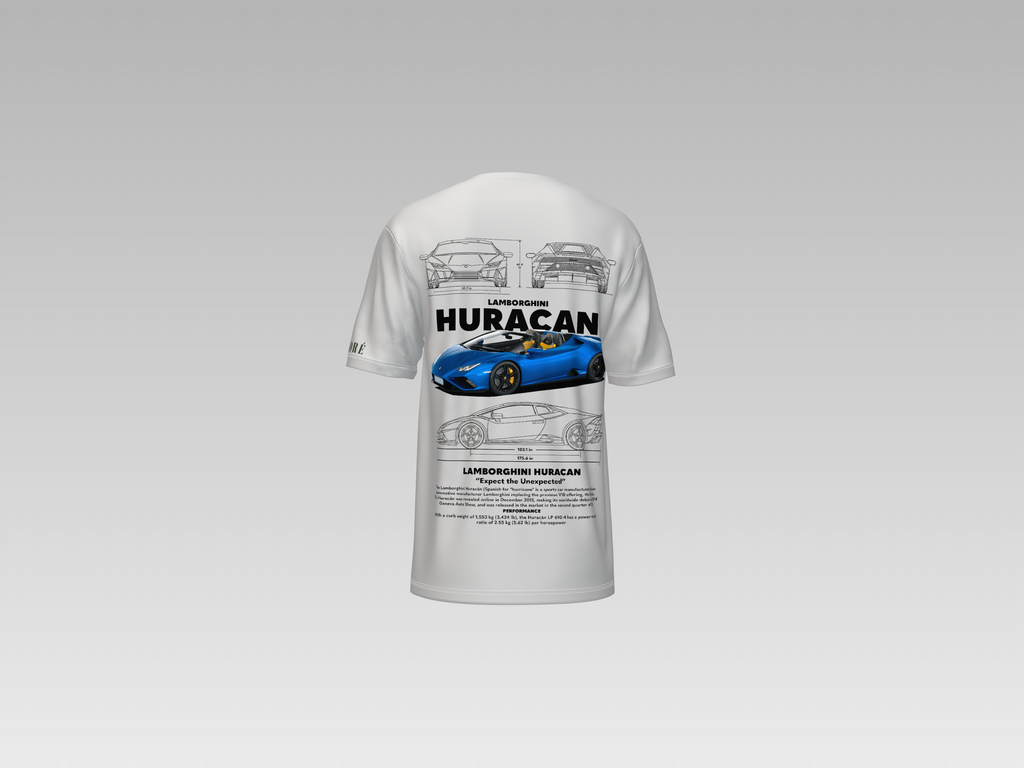 LAMBORGHINI HURACAN SPIDER  PRINTED T-SHIRT