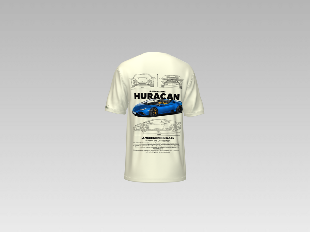 LAMBORGHINI HURACAN SPIDER  PRINTED T-SHIRT