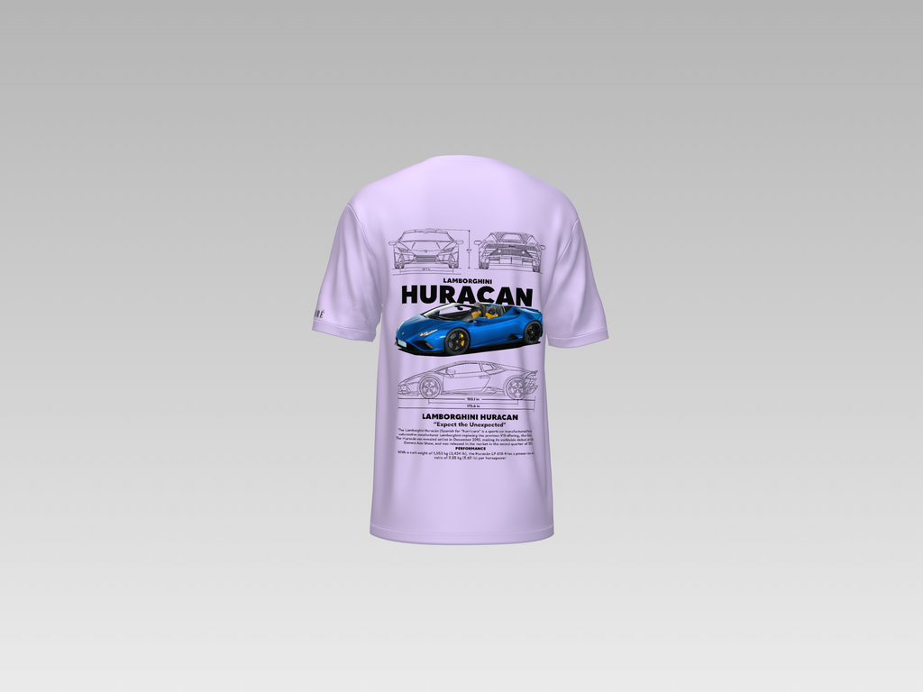 LAMBORGHINI HURACAN SPIDER  PRINTED T-SHIRT
