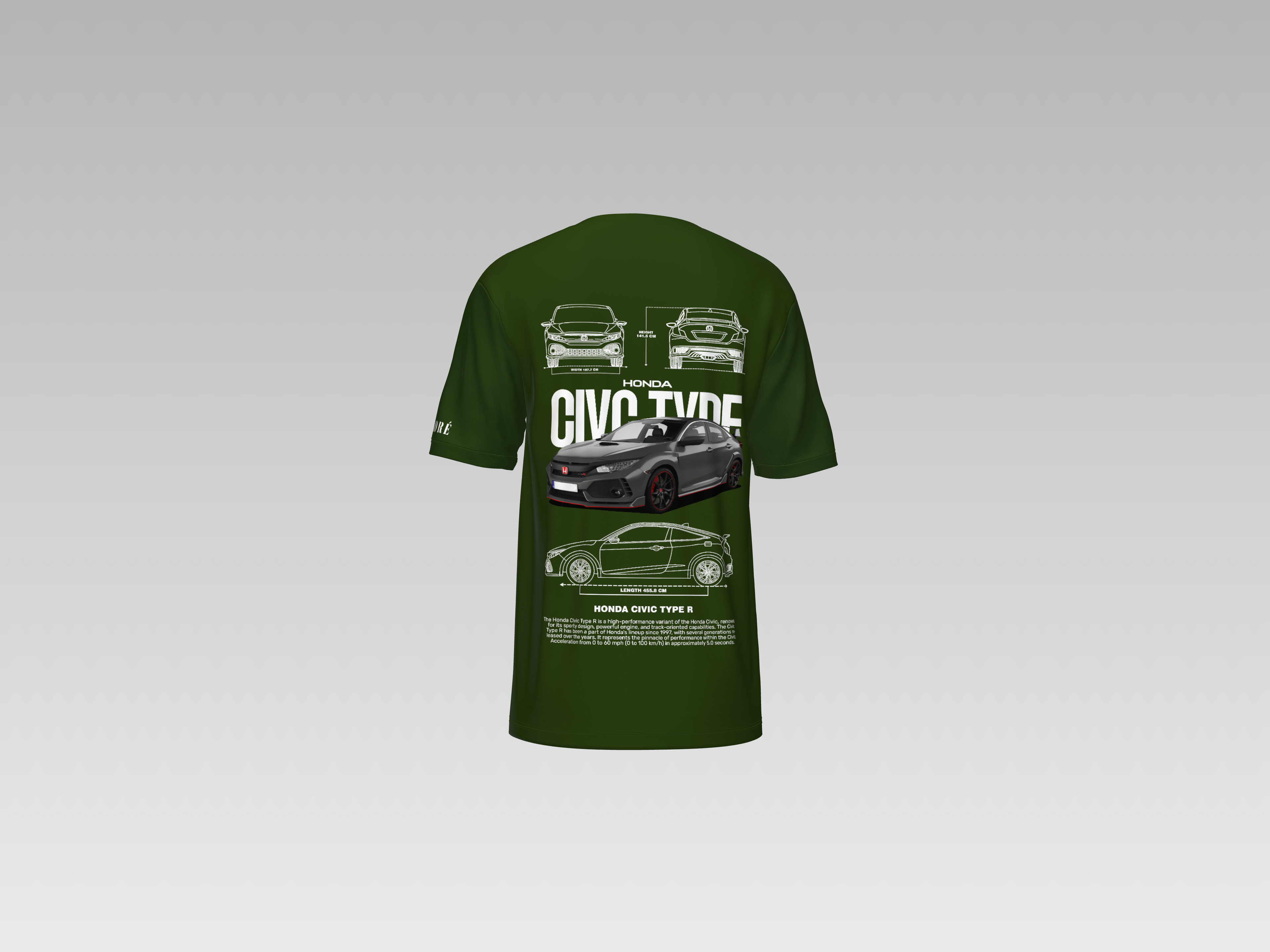 HONDA CIVIC TYPE-R PRINTED T-SHIRT
