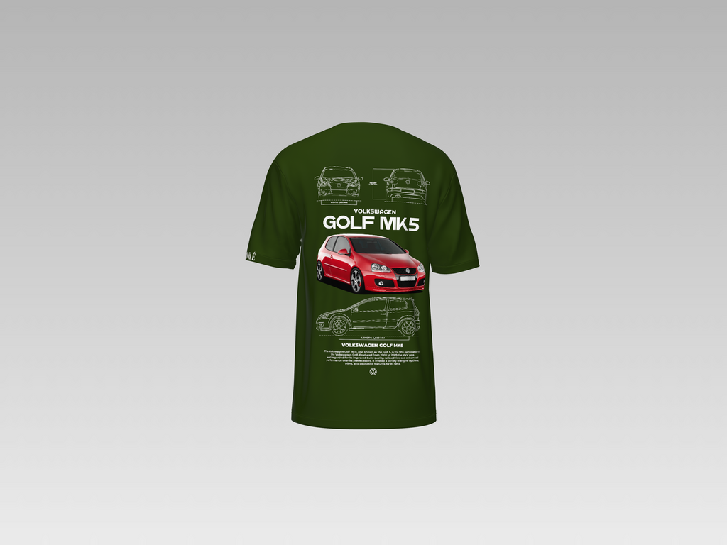 VOLKSWAGEN GOLF MK5 PRINTED T-SHIRT