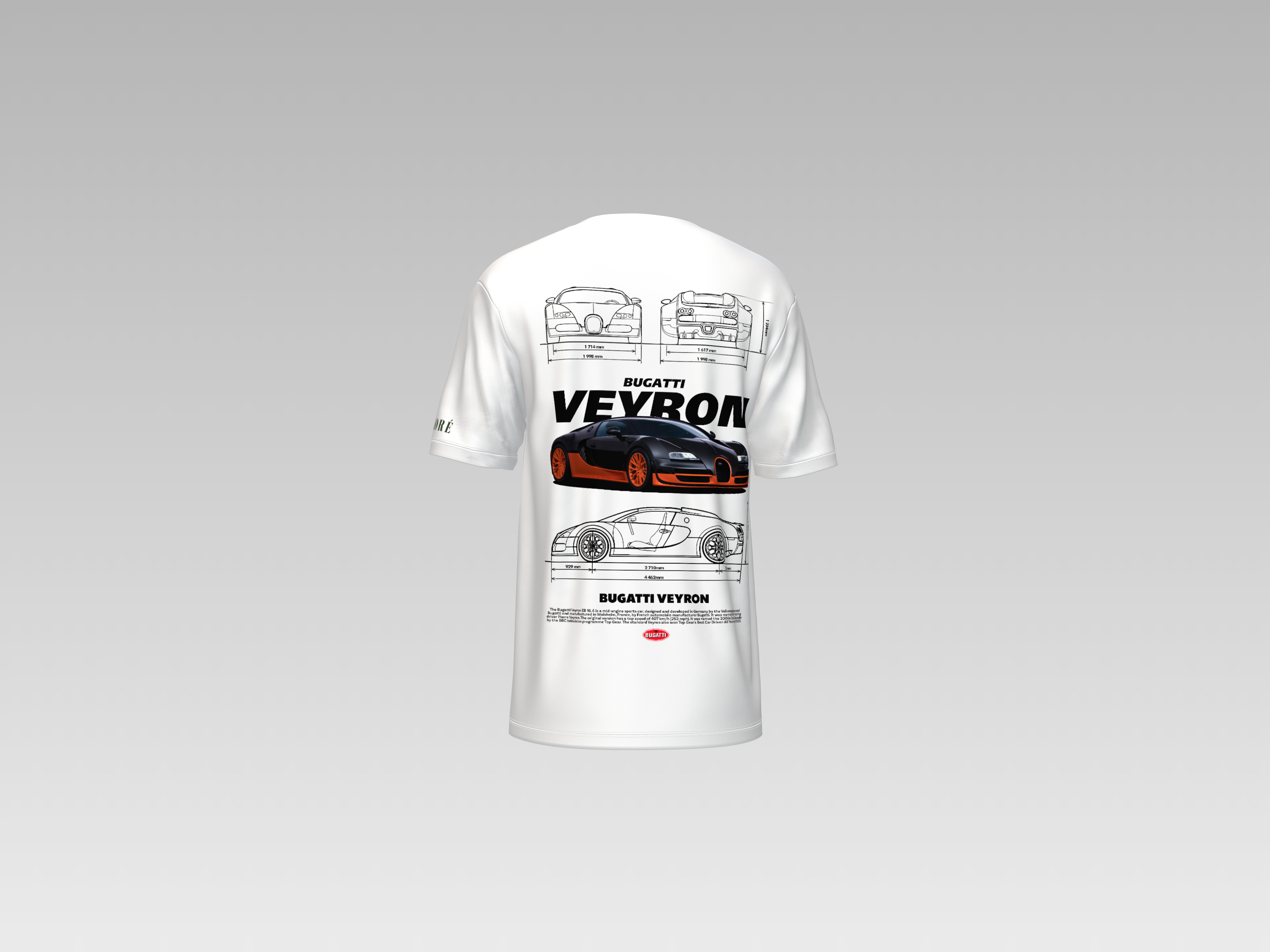 BUGATTI VEYRON PRINTED T-SHIRT