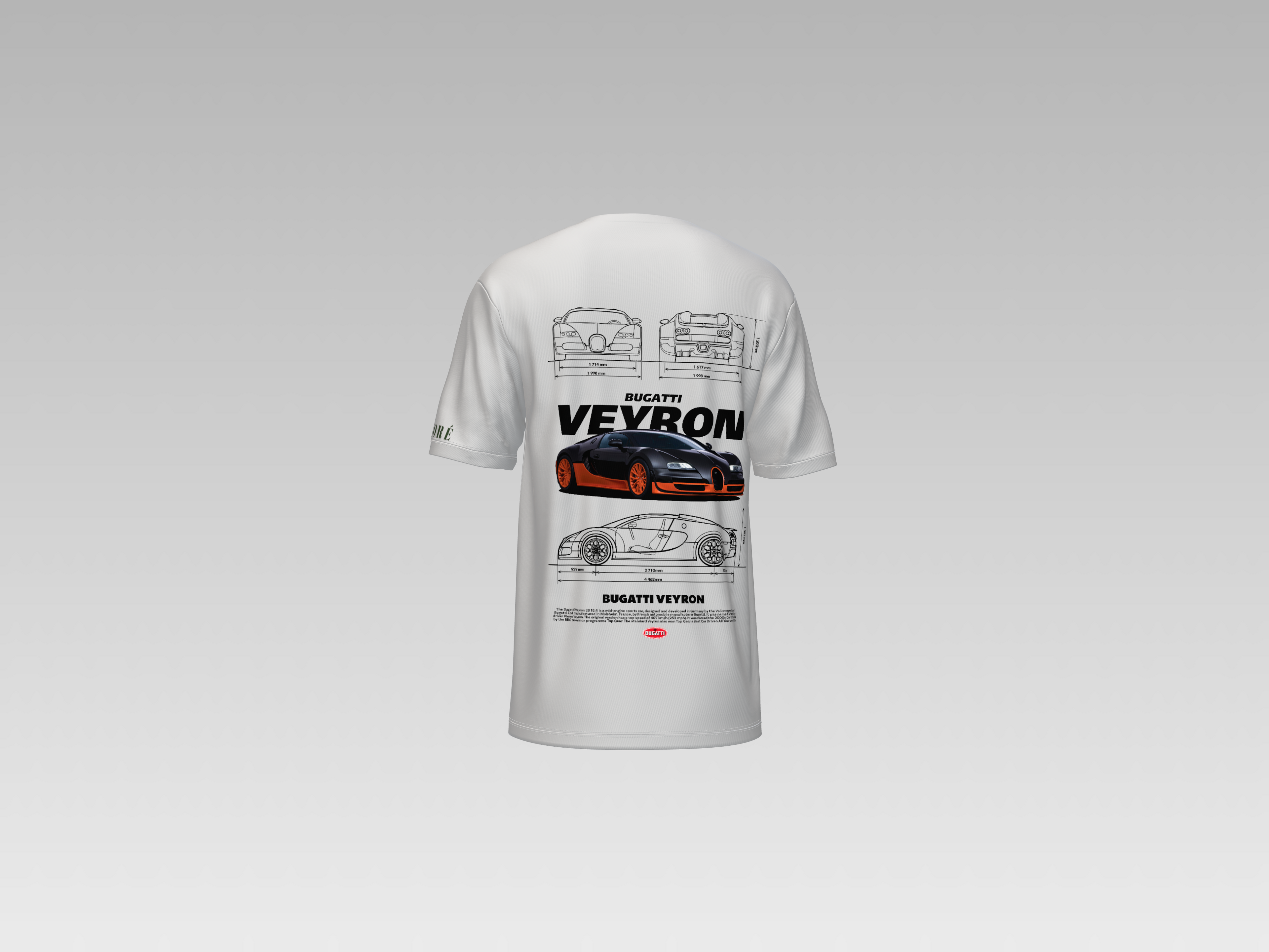 BUGATTI VEYRON PRINTED T-SHIRT