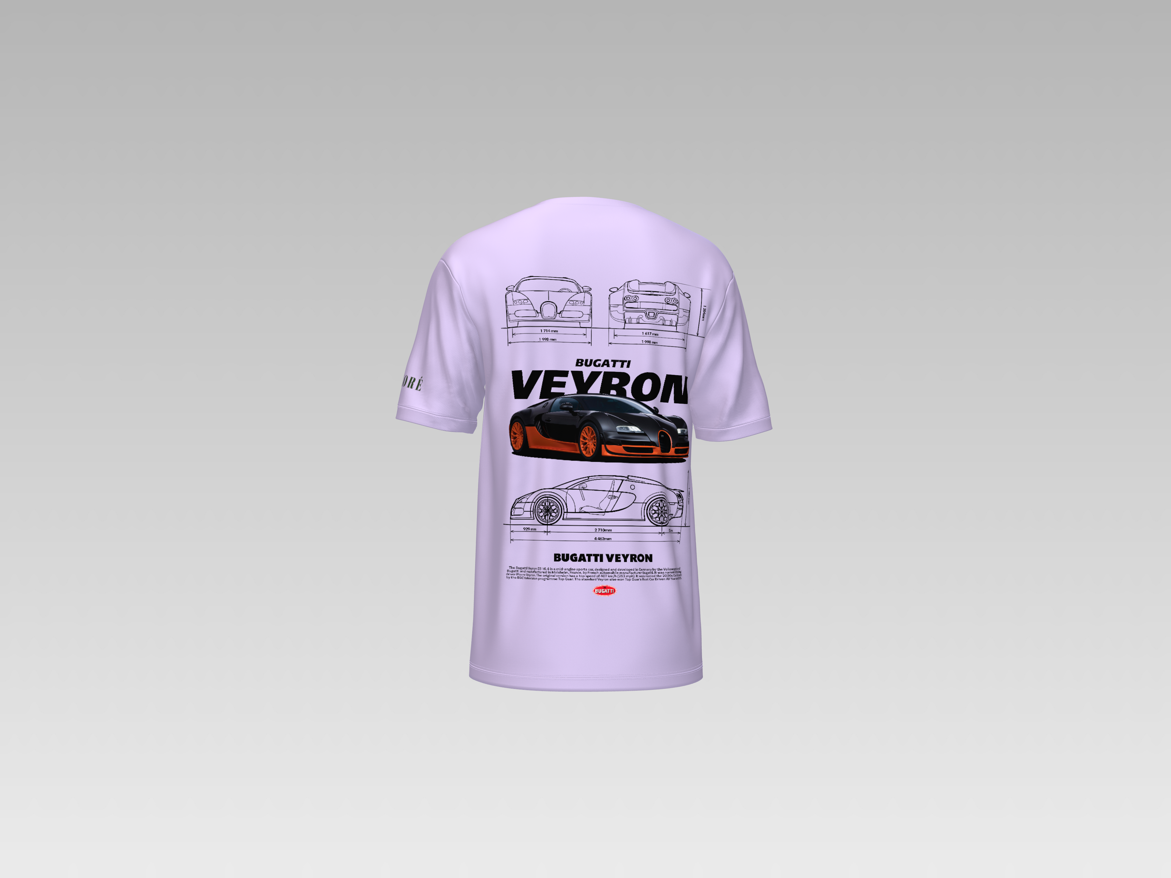BUGATTI VEYRON PRINTED T-SHIRT