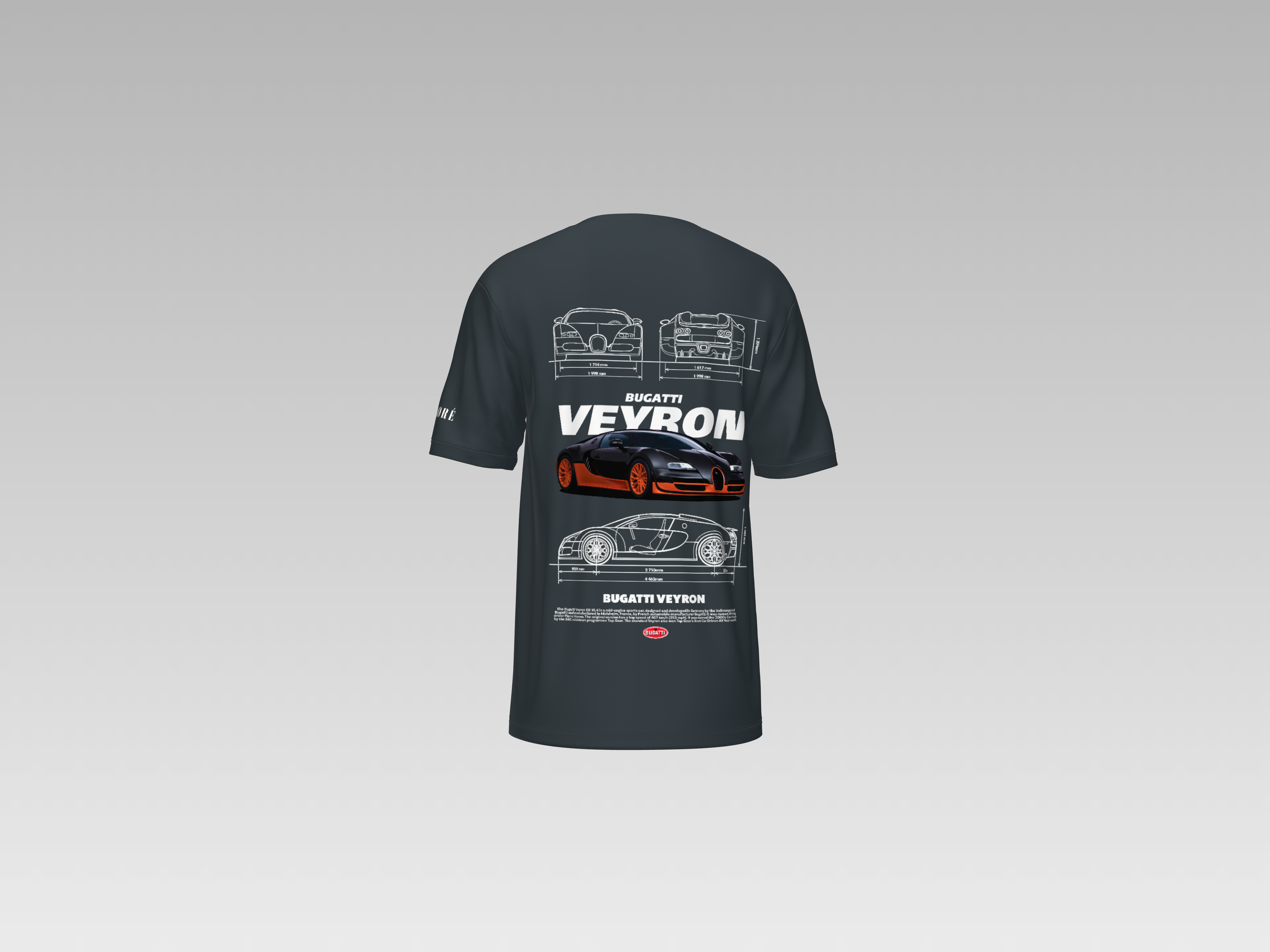 BUGATTI VEYRON PRINTED T-SHIRT