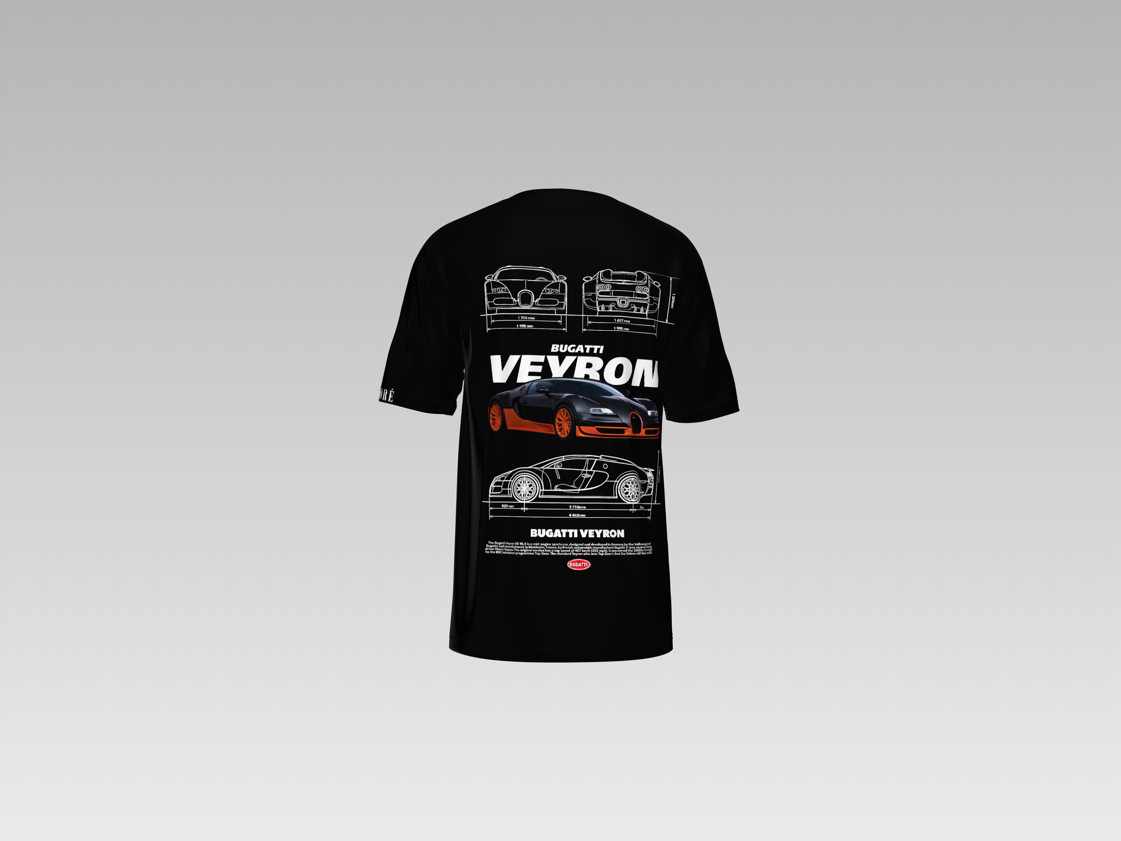 BUGATTI VEYRON PRINTED T-SHIRT