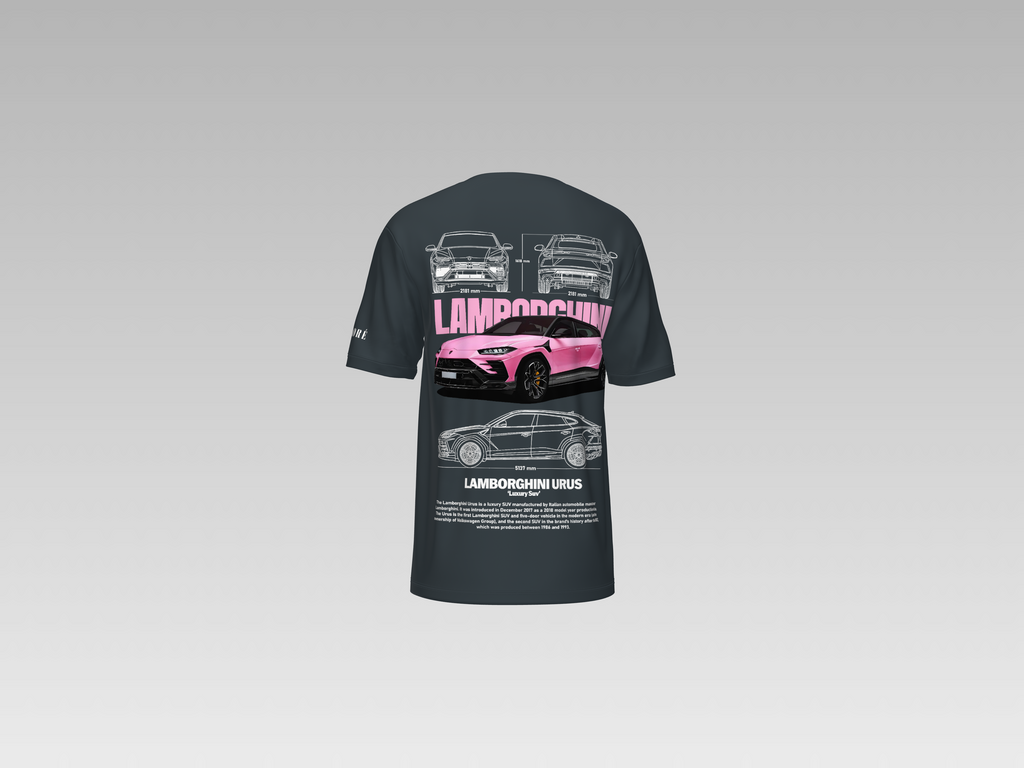 PINK LAMBORGHINI URUS PRINTED T-SHIRT