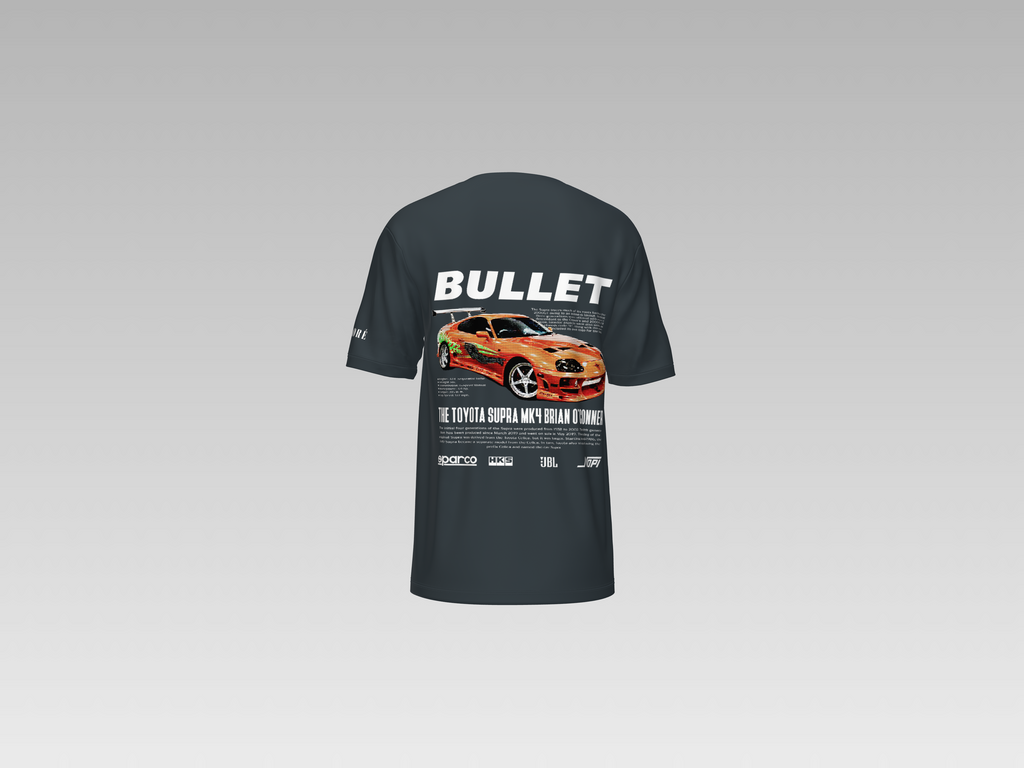 BRIAN'S MK4 TOYOTA SUPRA - BULLET PRINTED T-SHIRT