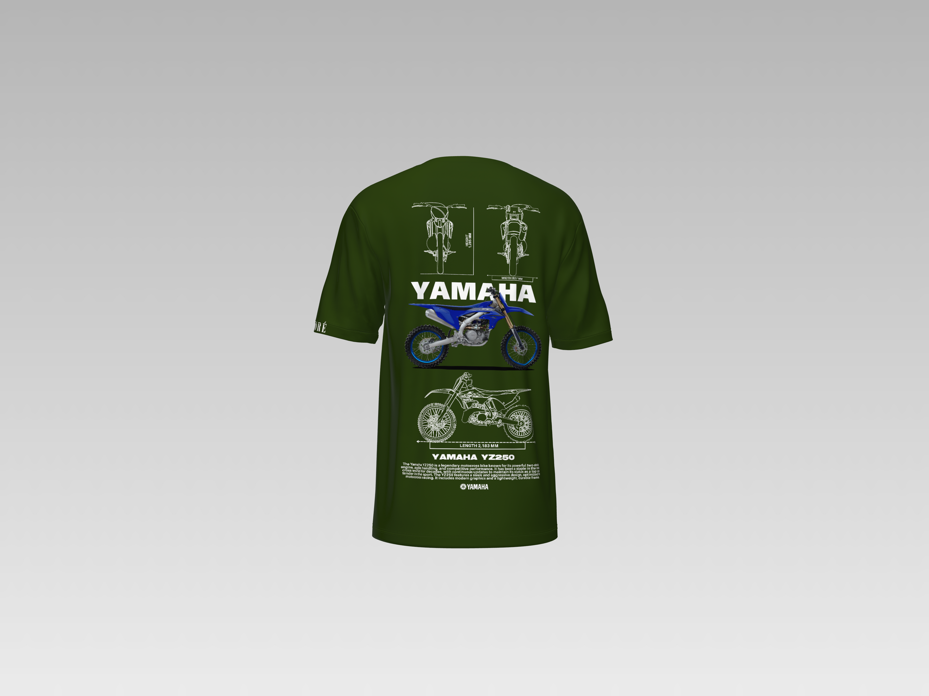 YAMAHA YZ250 PRINTED T-SHIRT