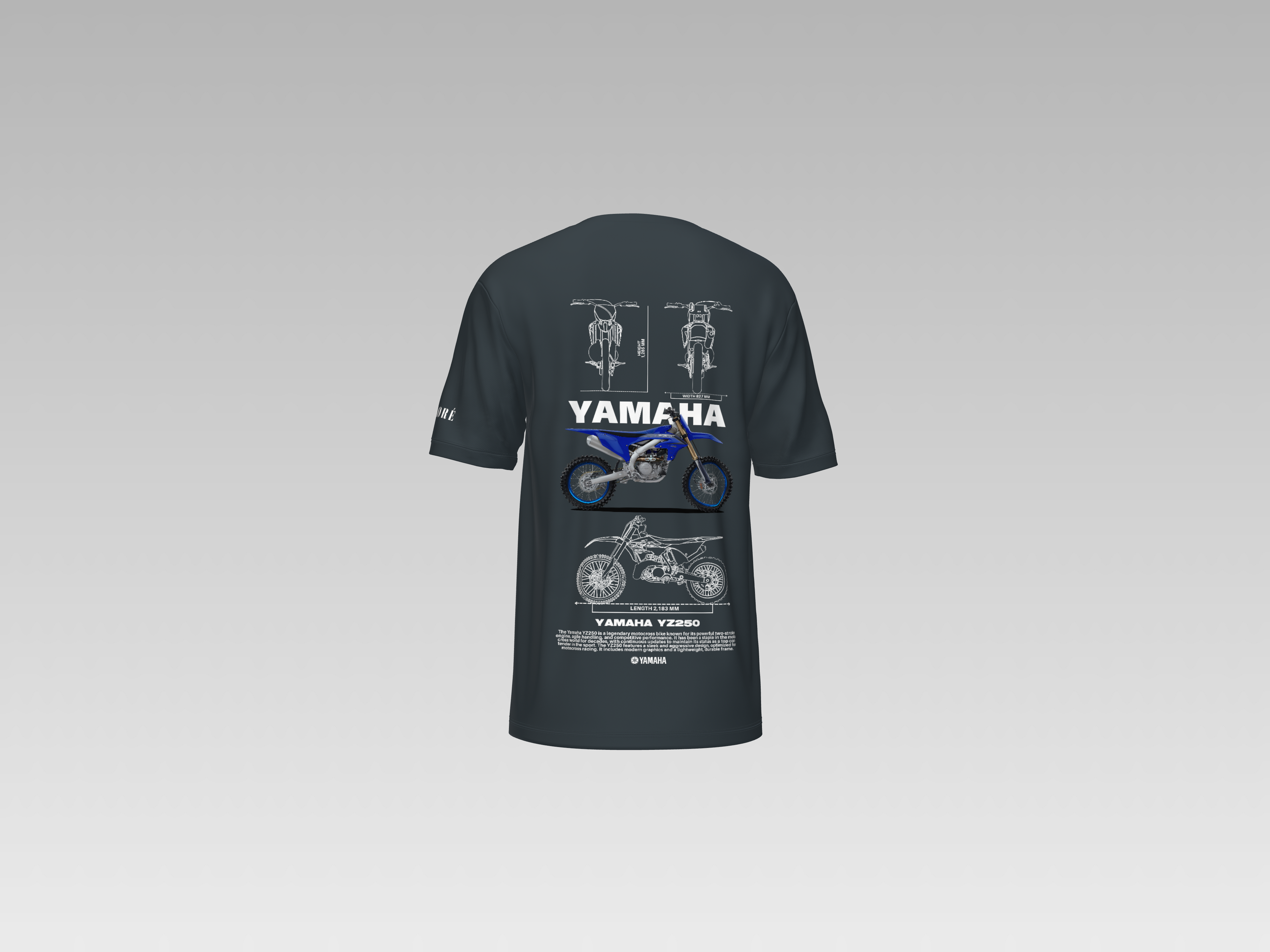 YAMAHA YZ250 PRINTED T-SHIRT
