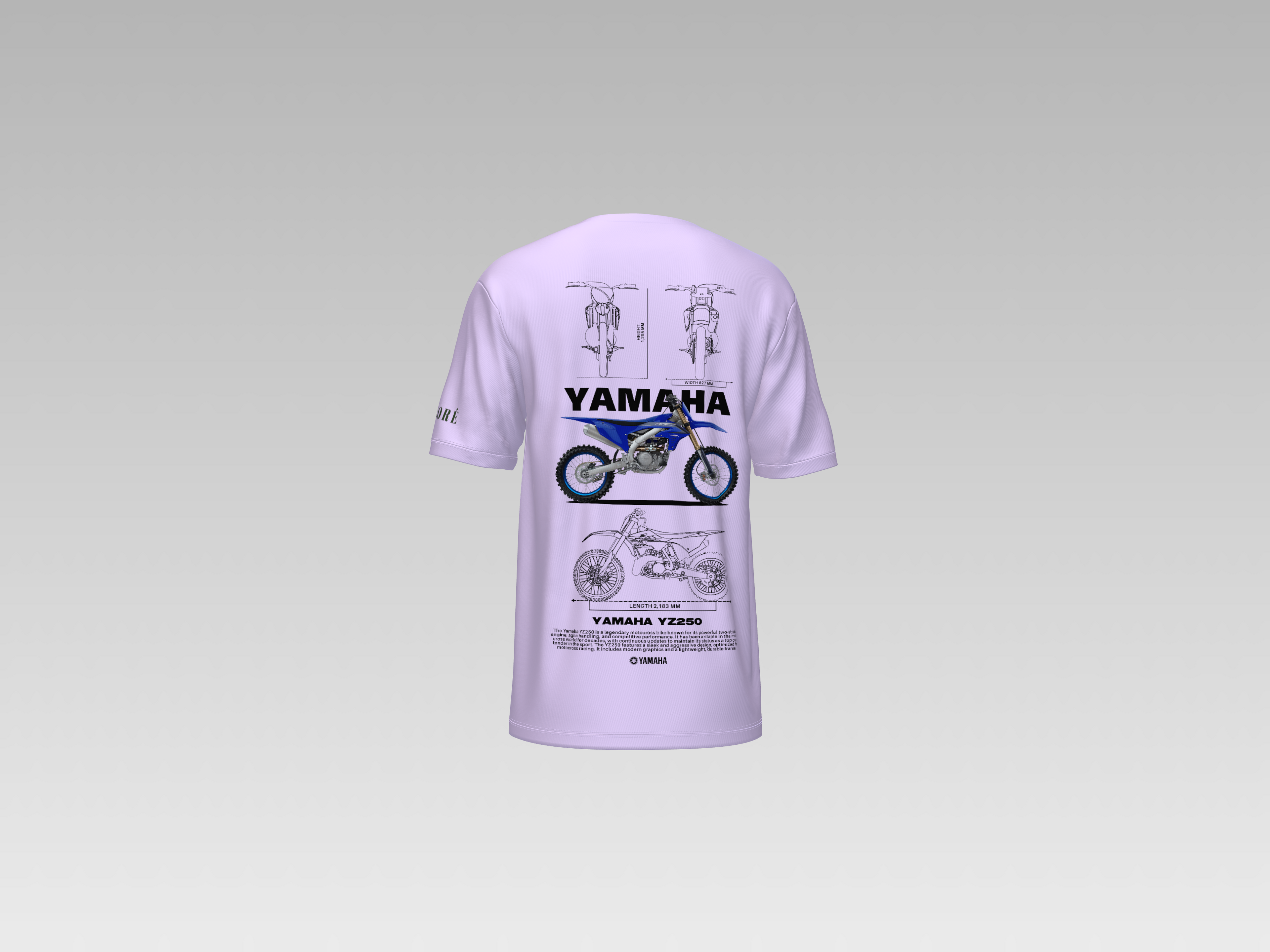 YAMAHA YZ250 PRINTED T-SHIRT