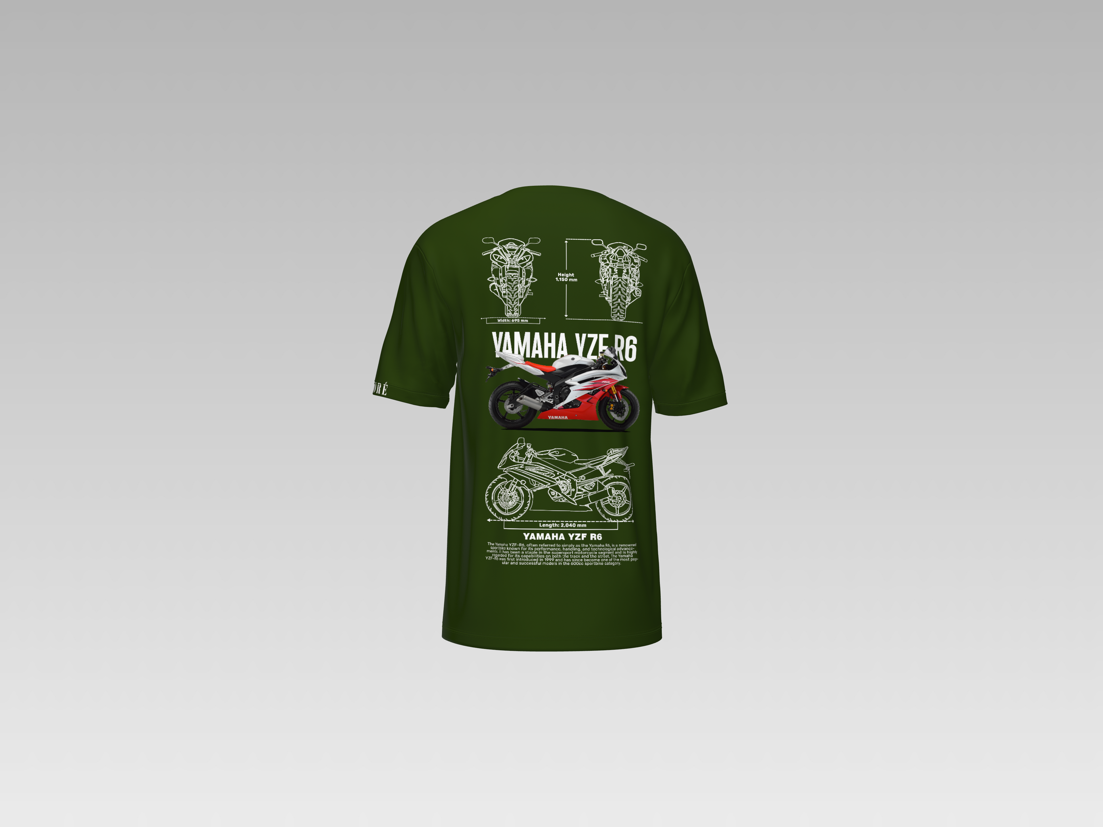 YAMAHA YZF R6 PRINTED T-SHIRT