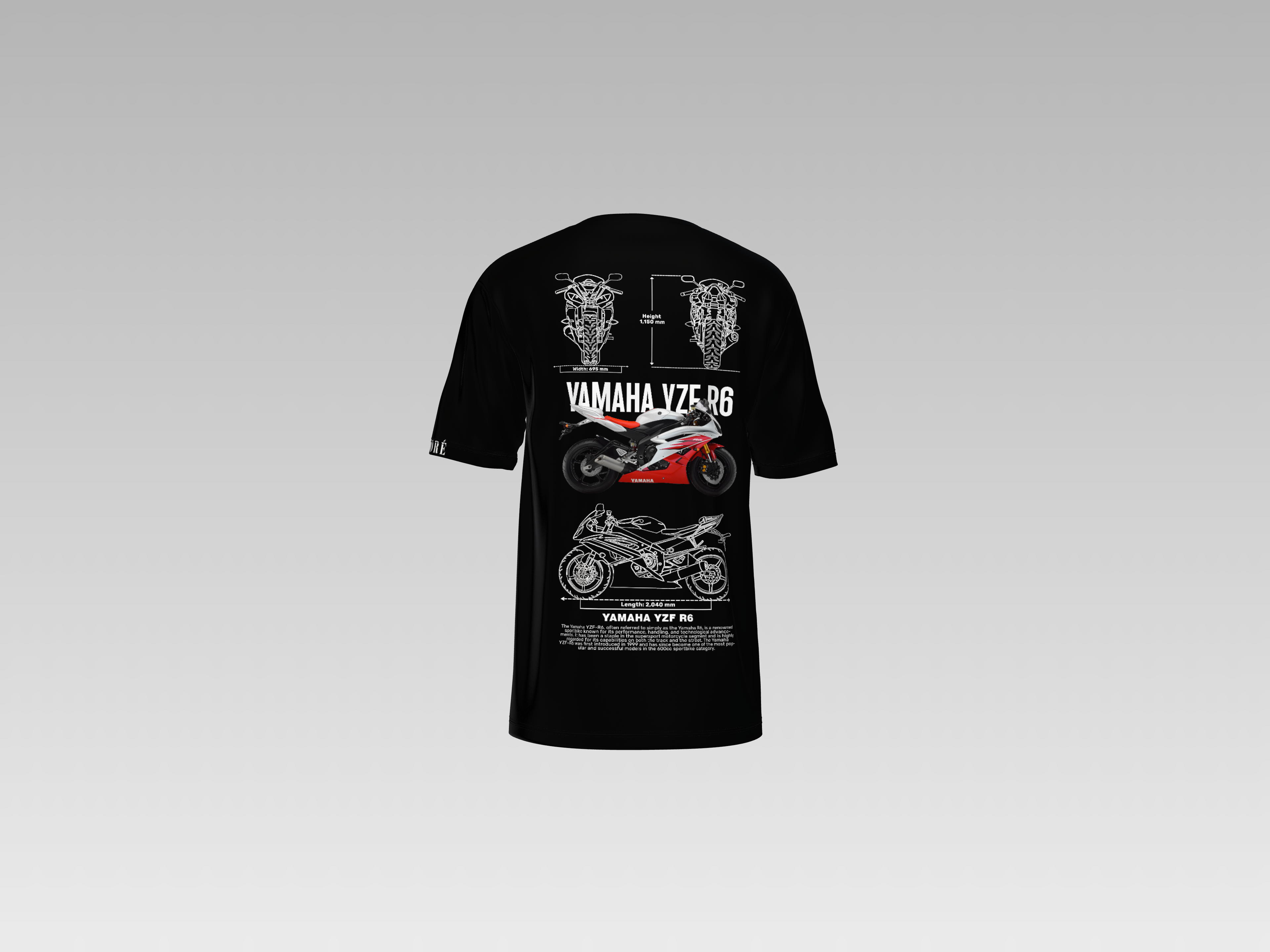 YAMAHA YZF R6 PRINTED T-SHIRT