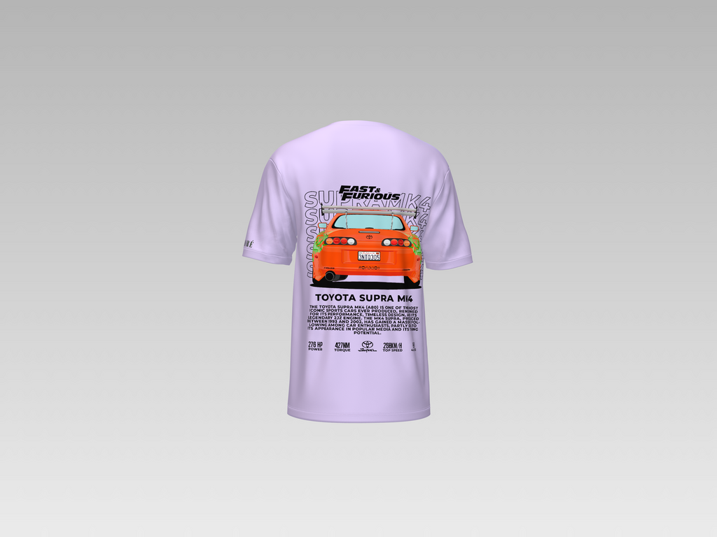 FAST AND FUIOUS TOYOTA SUPRA MK4 PRINTED T-SHIRT