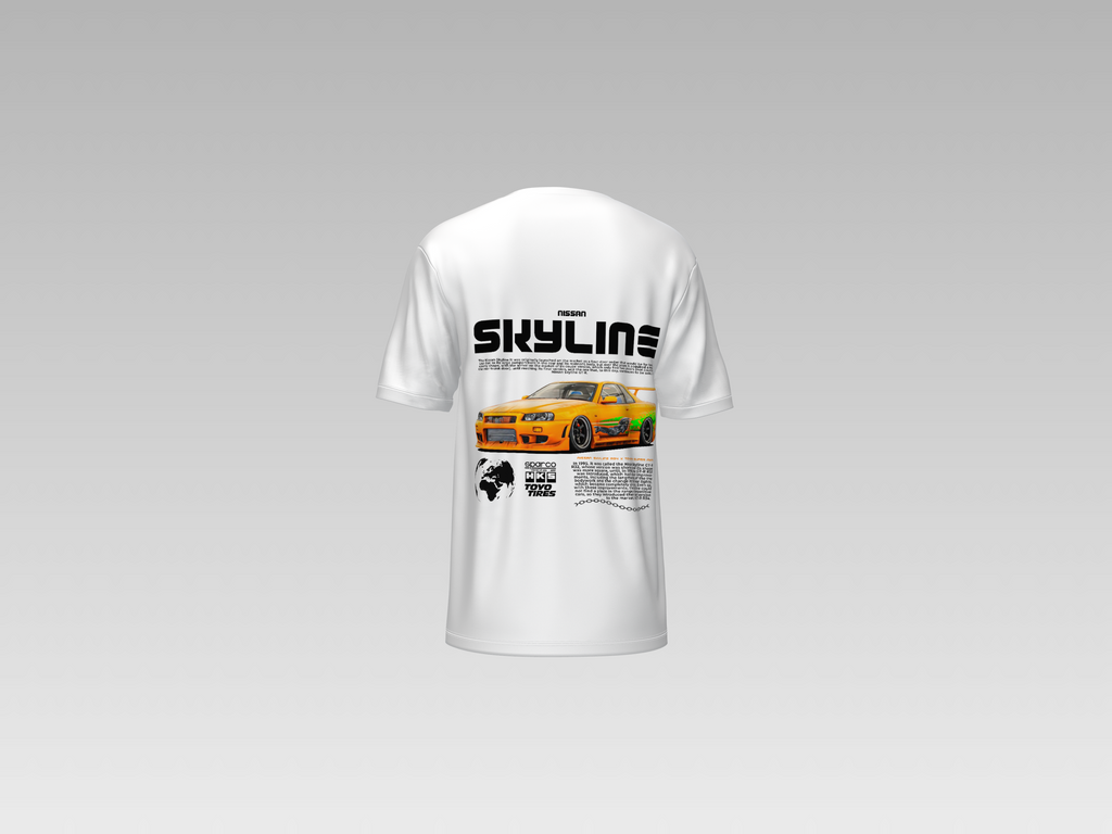 NISSAN SKYLINE R34 GTR PRINTED T-SHIRT