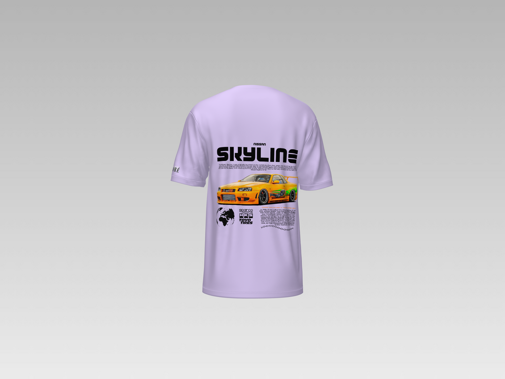 NISSAN SKYLINE R34 GTR PRINTED T-SHIRT