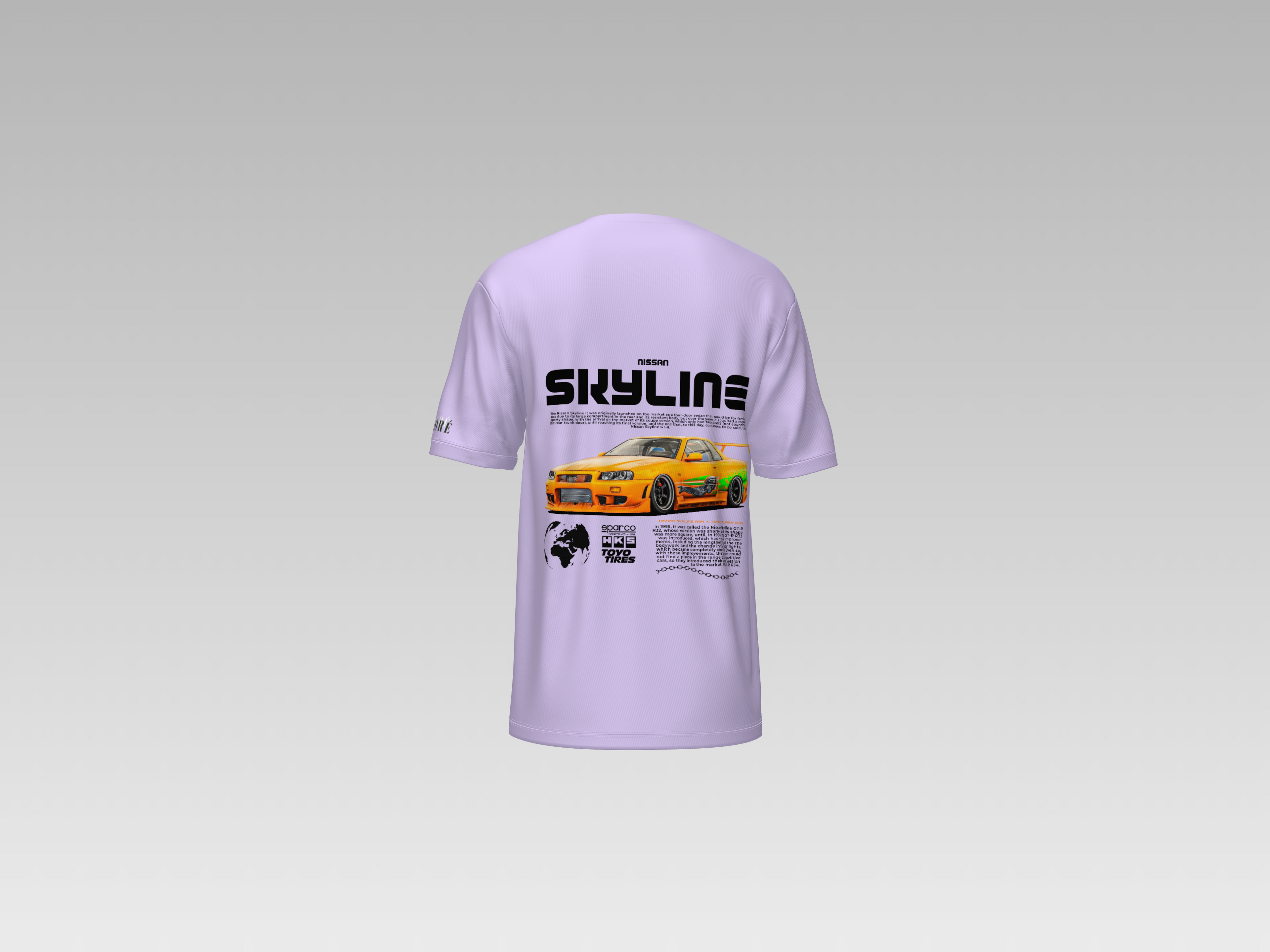 NISSAN SKYLINE R34 GTR PRINTED T-SHIRT
