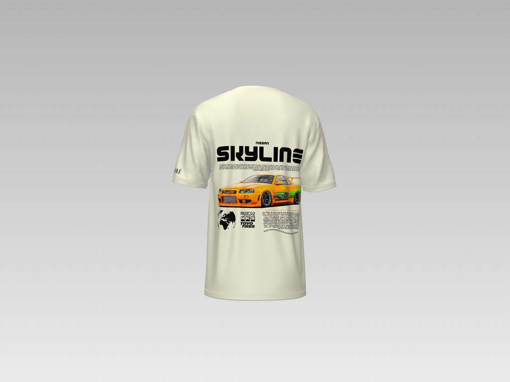 NISSAN SKYLINE R34 GTR PRINTED T-SHIRT