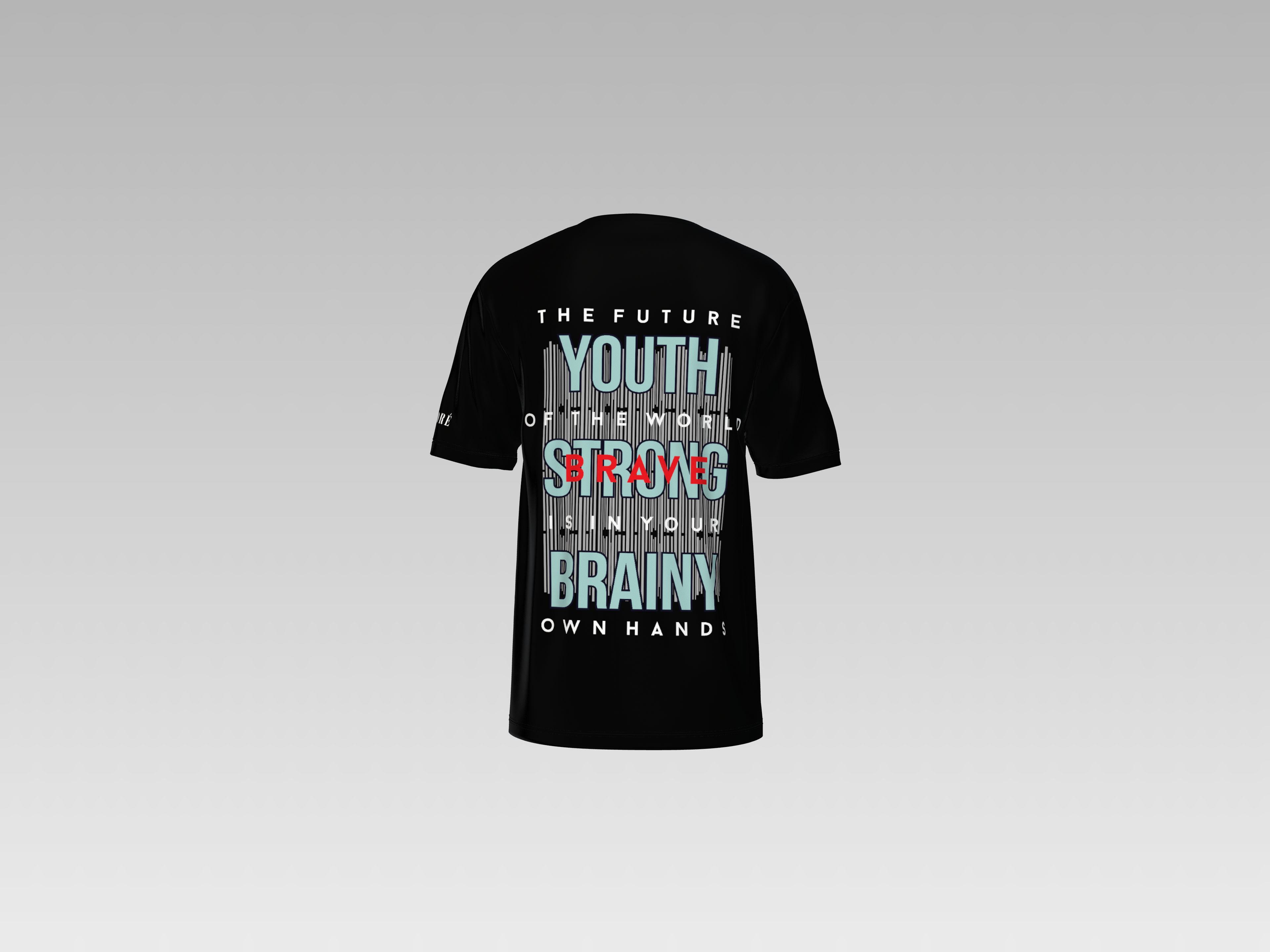 YOUTH STRONG BRAINY PRINTED T-SHIRT