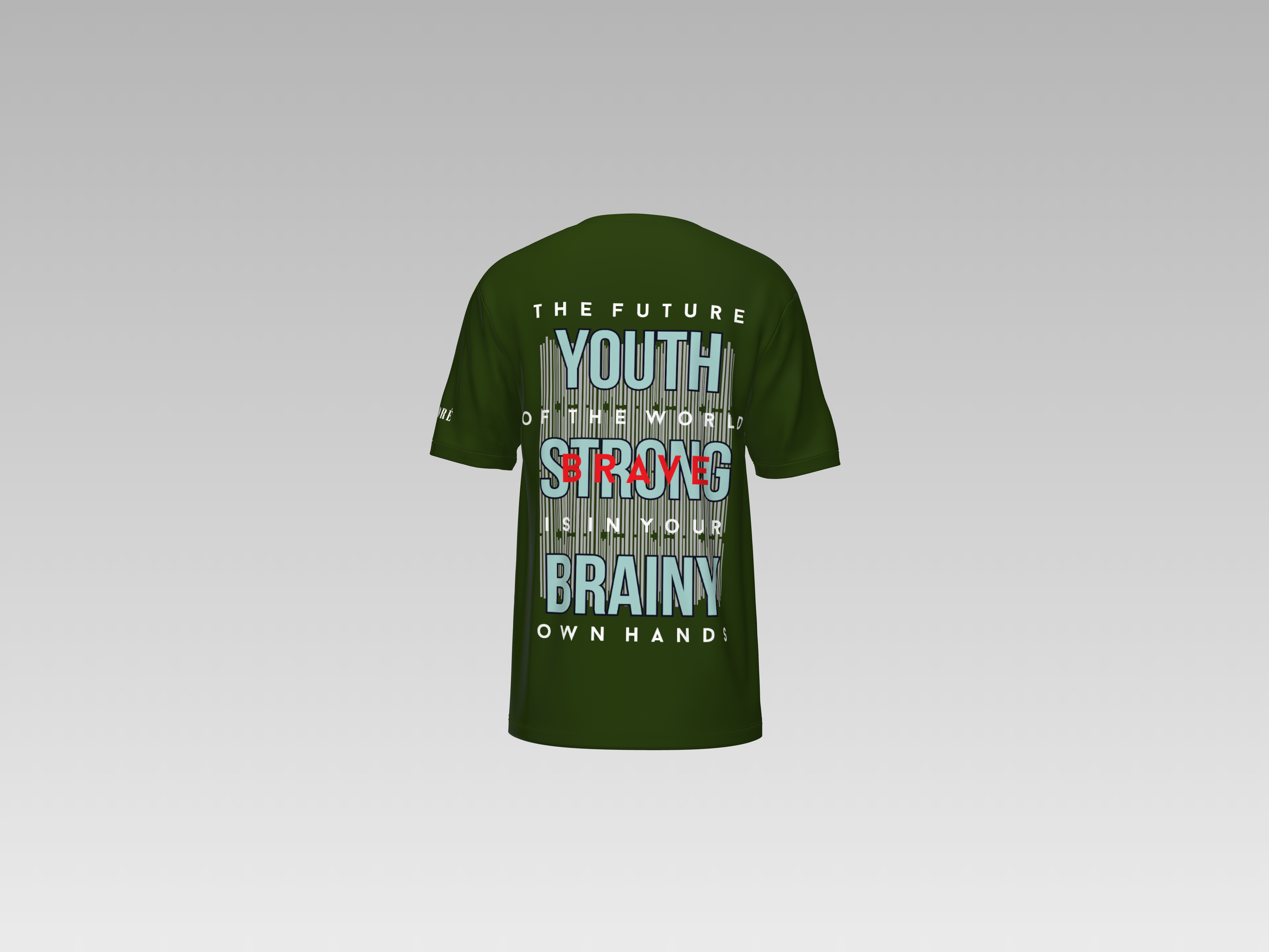 YOUTH STRONG BRAINY PRINTED T-SHIRT