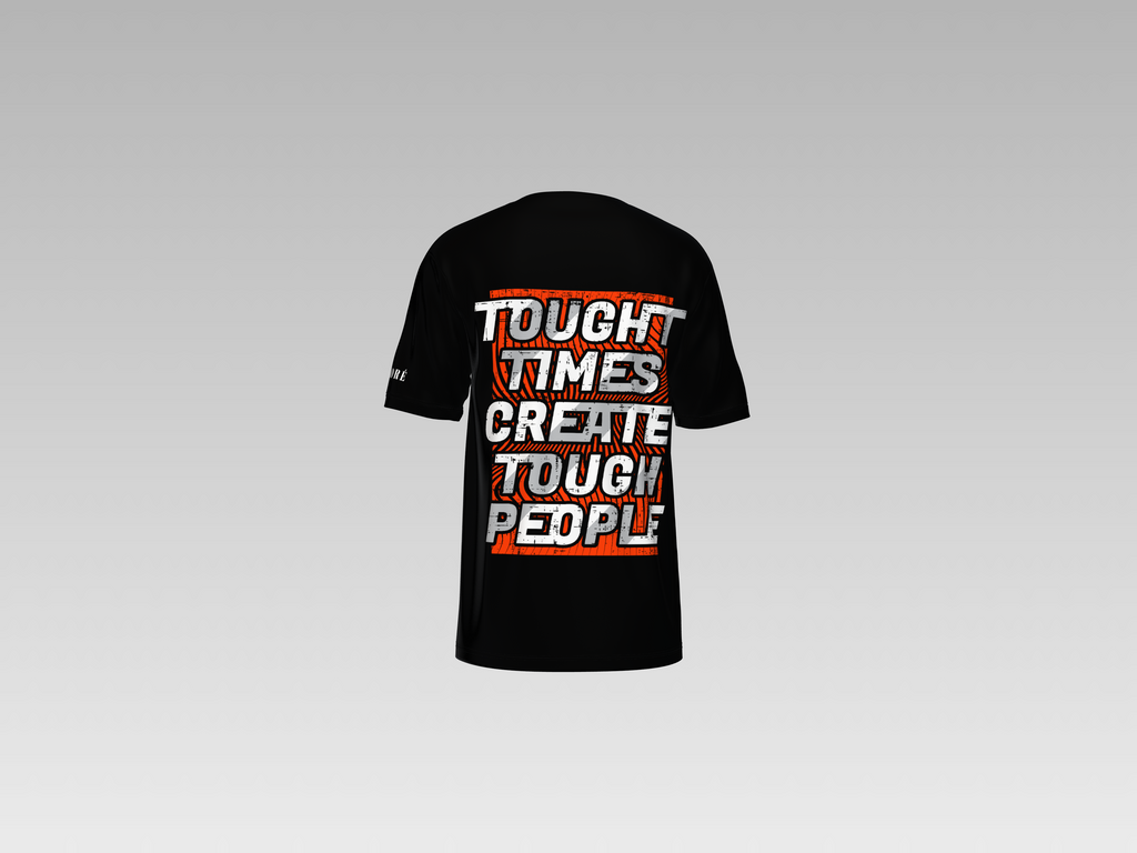 TOUCH TIME CREATE TOUGH PEOPLE PRINTED T-SHIRT