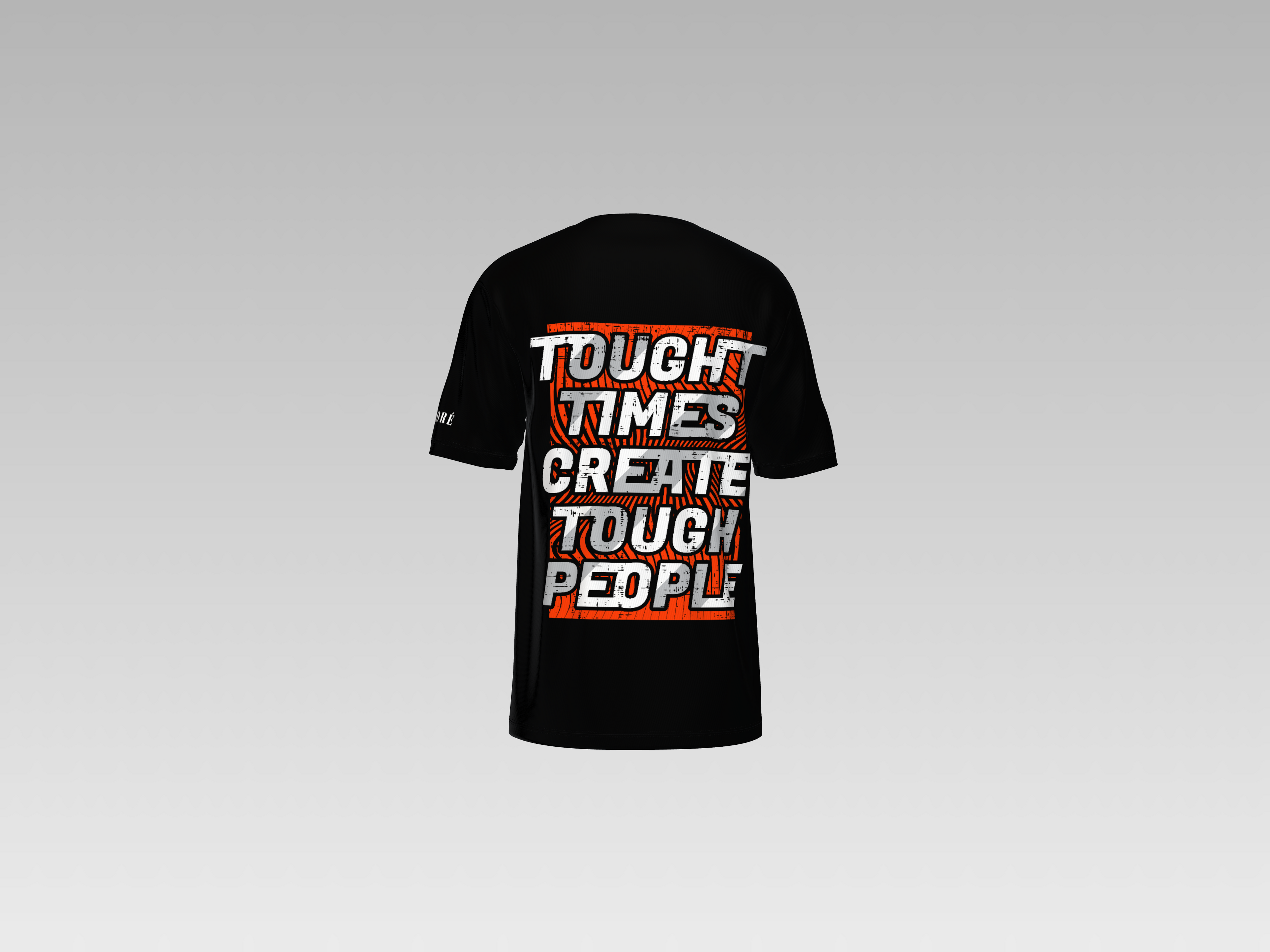 TOUCH TIME CREATE TOUGH PEOPLE PRINTED T-SHIRT